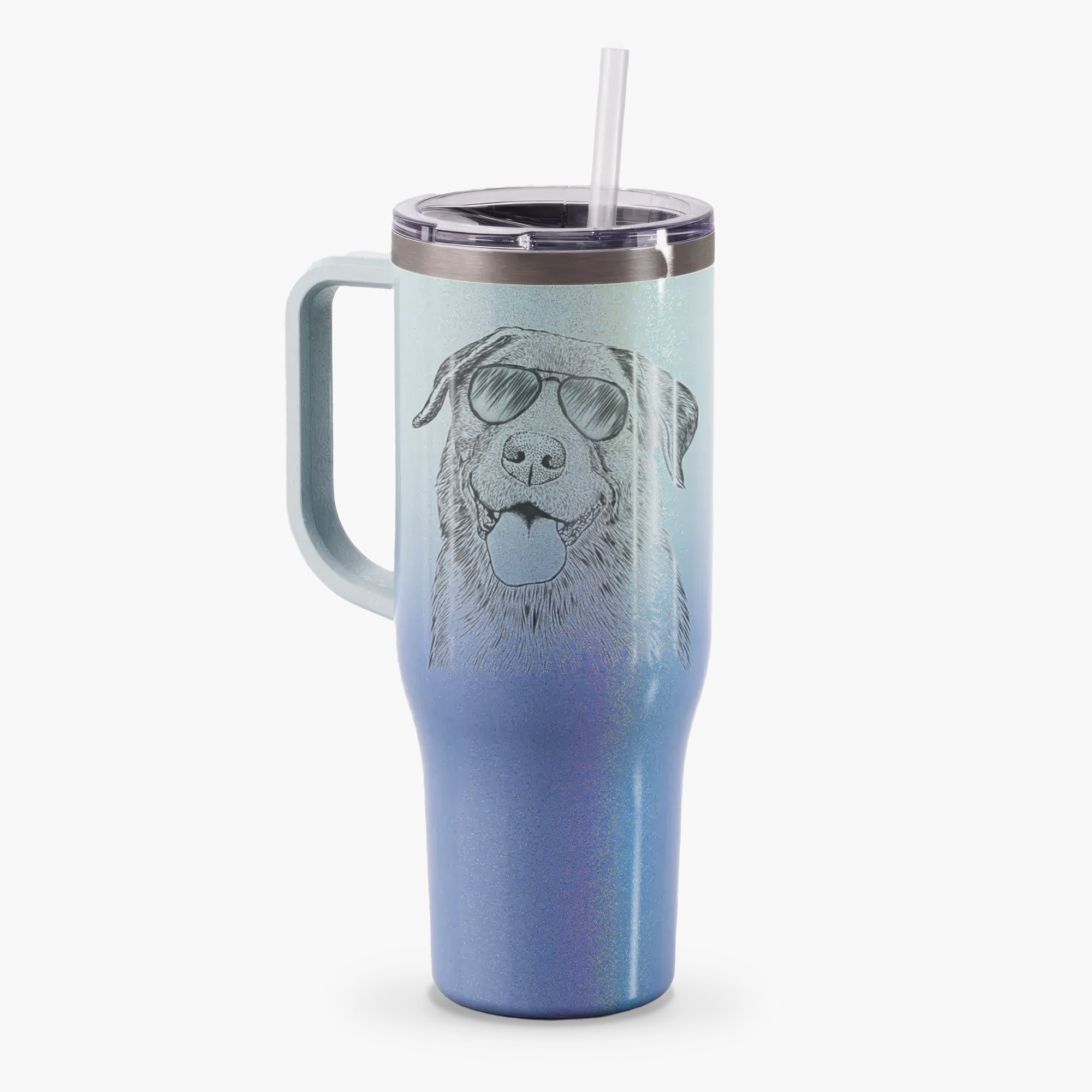 Gonzo the Chocolate Lab - 40oz Tumbler with Handle