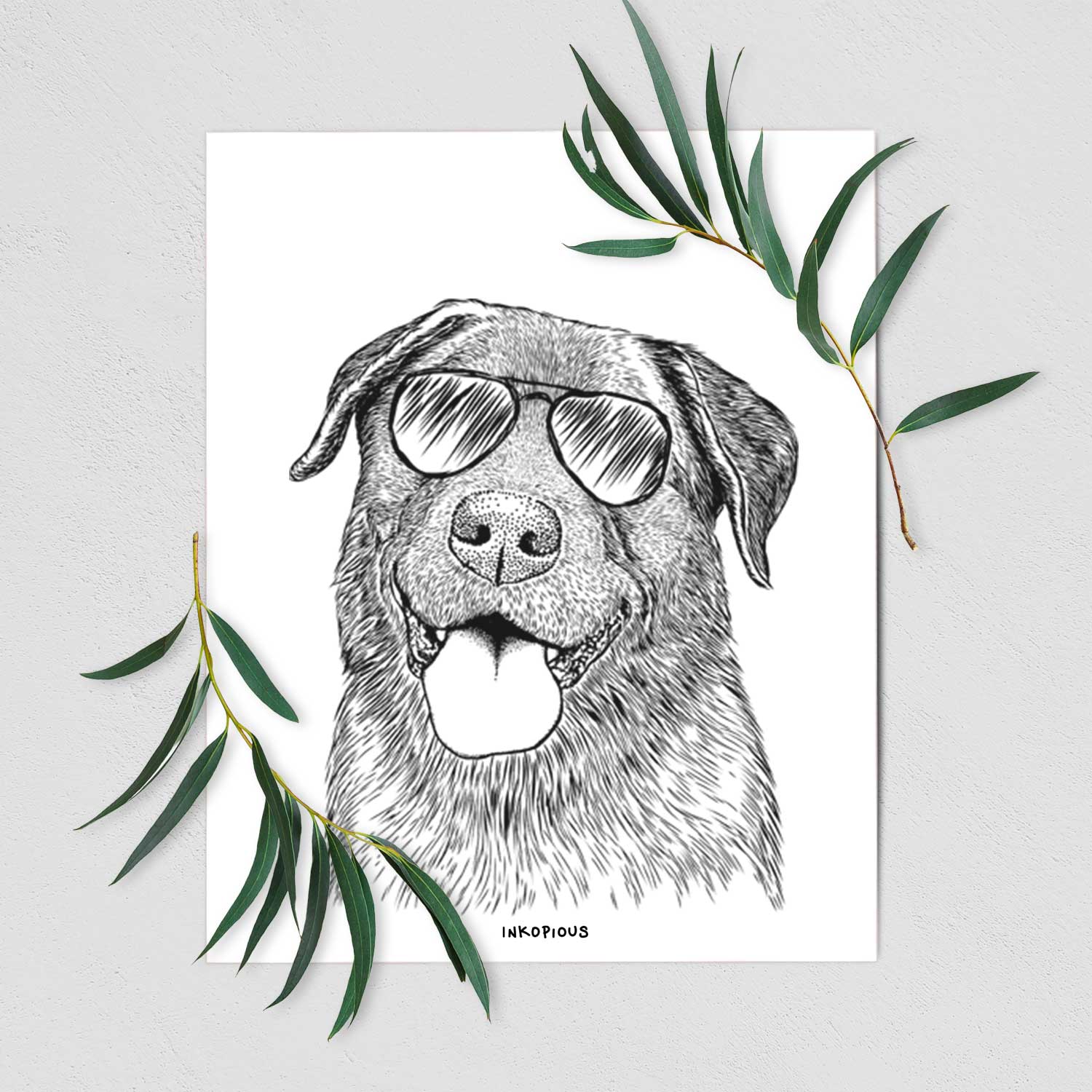 Gonzo the Chocolate Lab Art Print