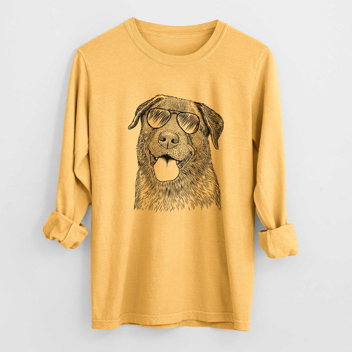 Aviators Gonzo the Chocolate Lab - Heavyweight 100% Cotton Long Sleeve