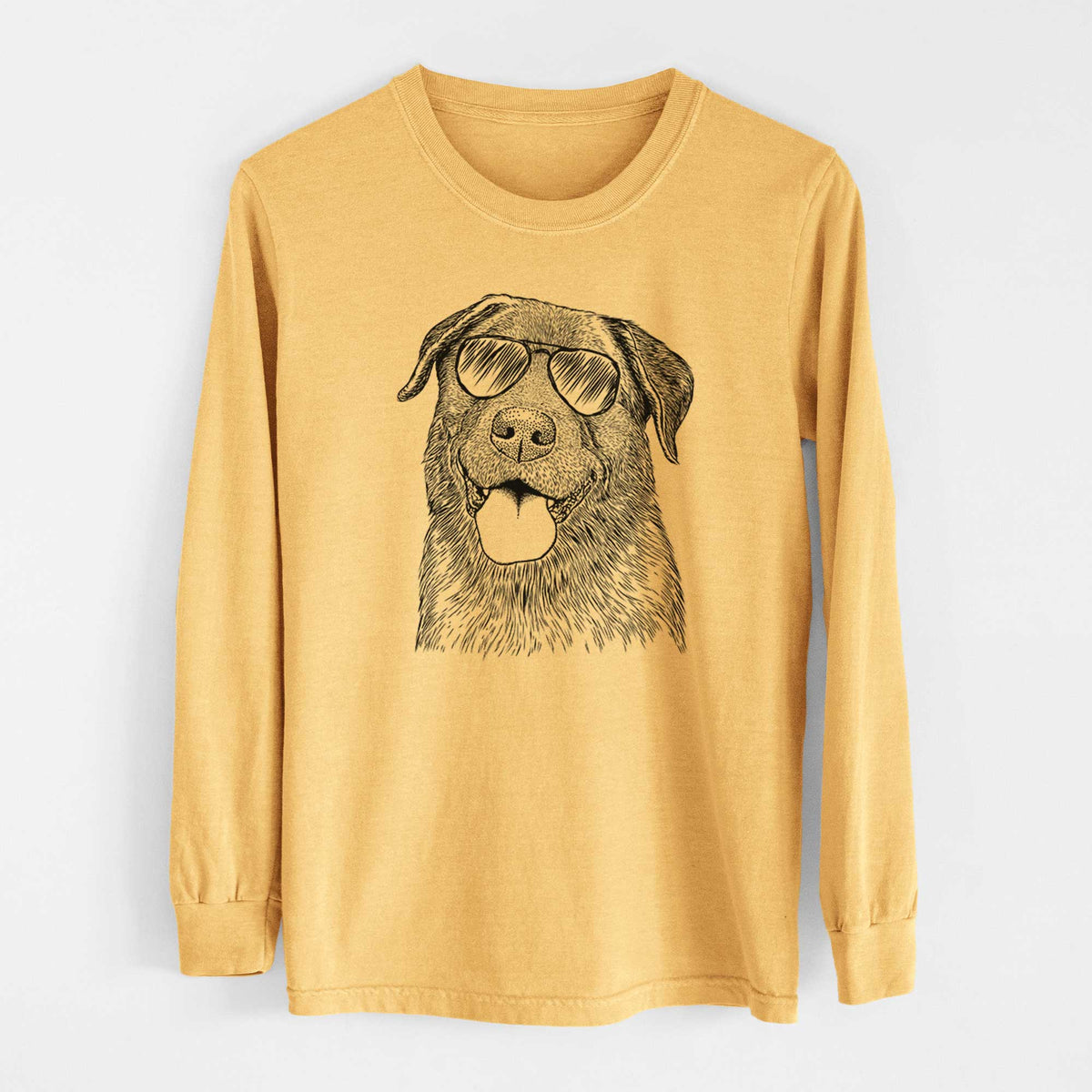 Aviators Gonzo the Chocolate Lab - Heavyweight 100% Cotton Long Sleeve