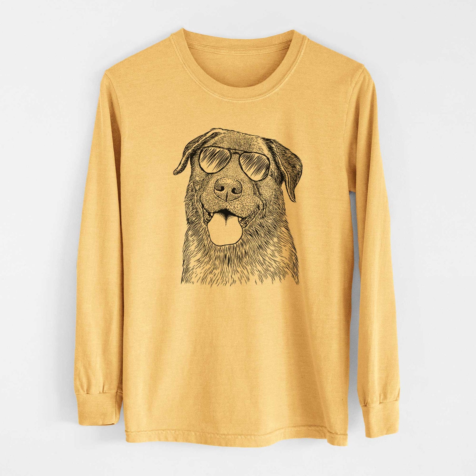 Aviators Gonzo the Chocolate Lab - Heavyweight 100% Cotton Long Sleeve
