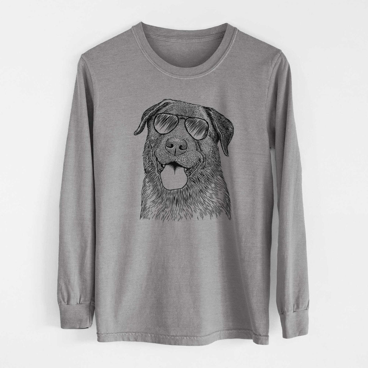 Aviators Gonzo the Chocolate Lab - Heavyweight 100% Cotton Long Sleeve