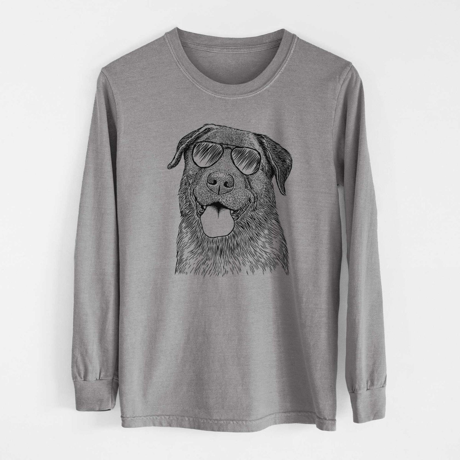Aviators Gonzo the Chocolate Lab - Heavyweight 100% Cotton Long Sleeve
