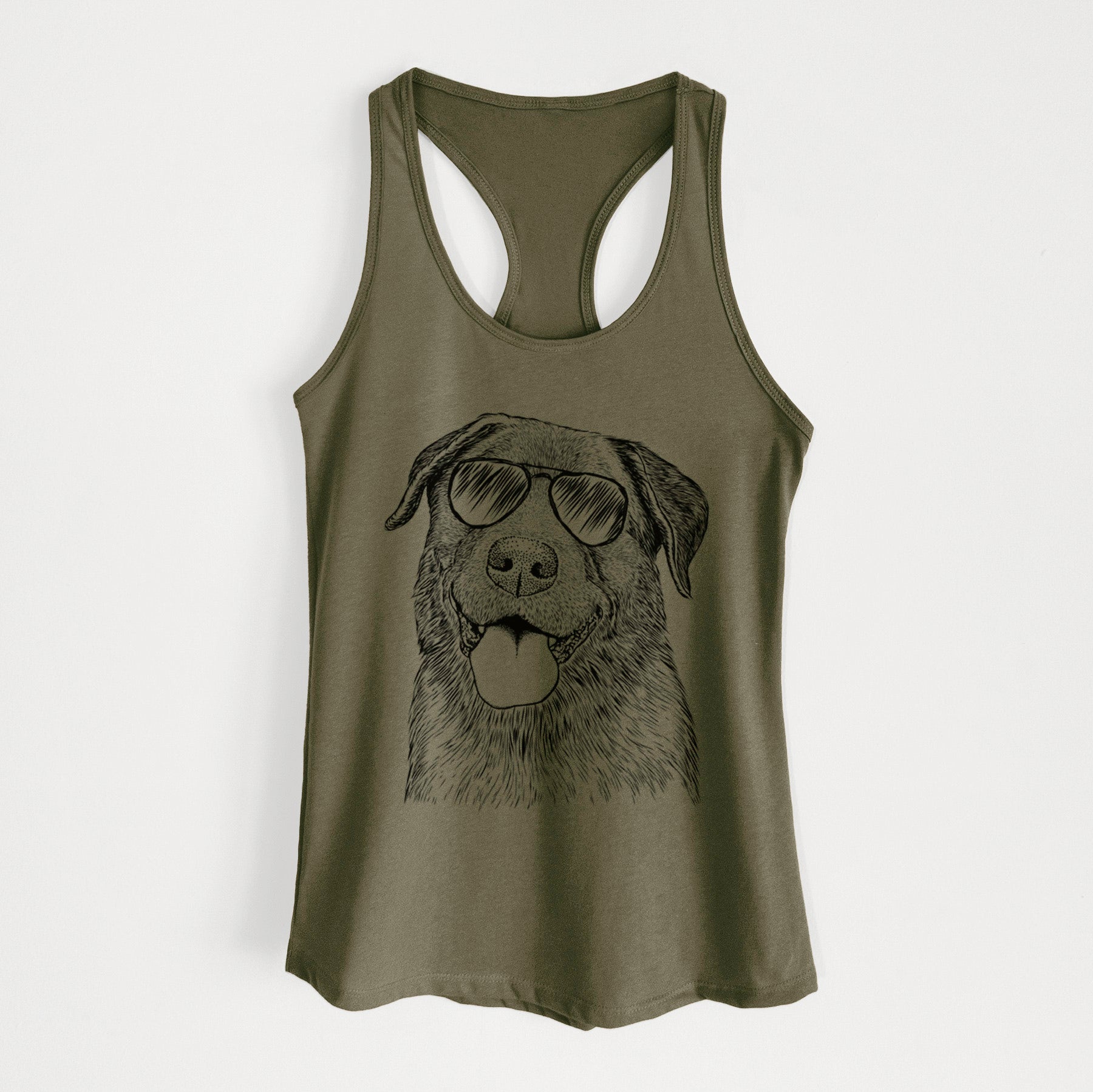 Gonzo the Chocolate Lab - Women's Racerback Tanktop