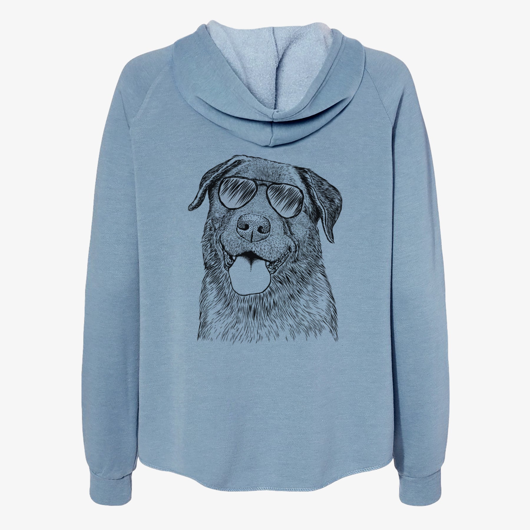 Gonzo the Chocolate Lab - Women's Cali Wave Zip-Up Sweatshirt