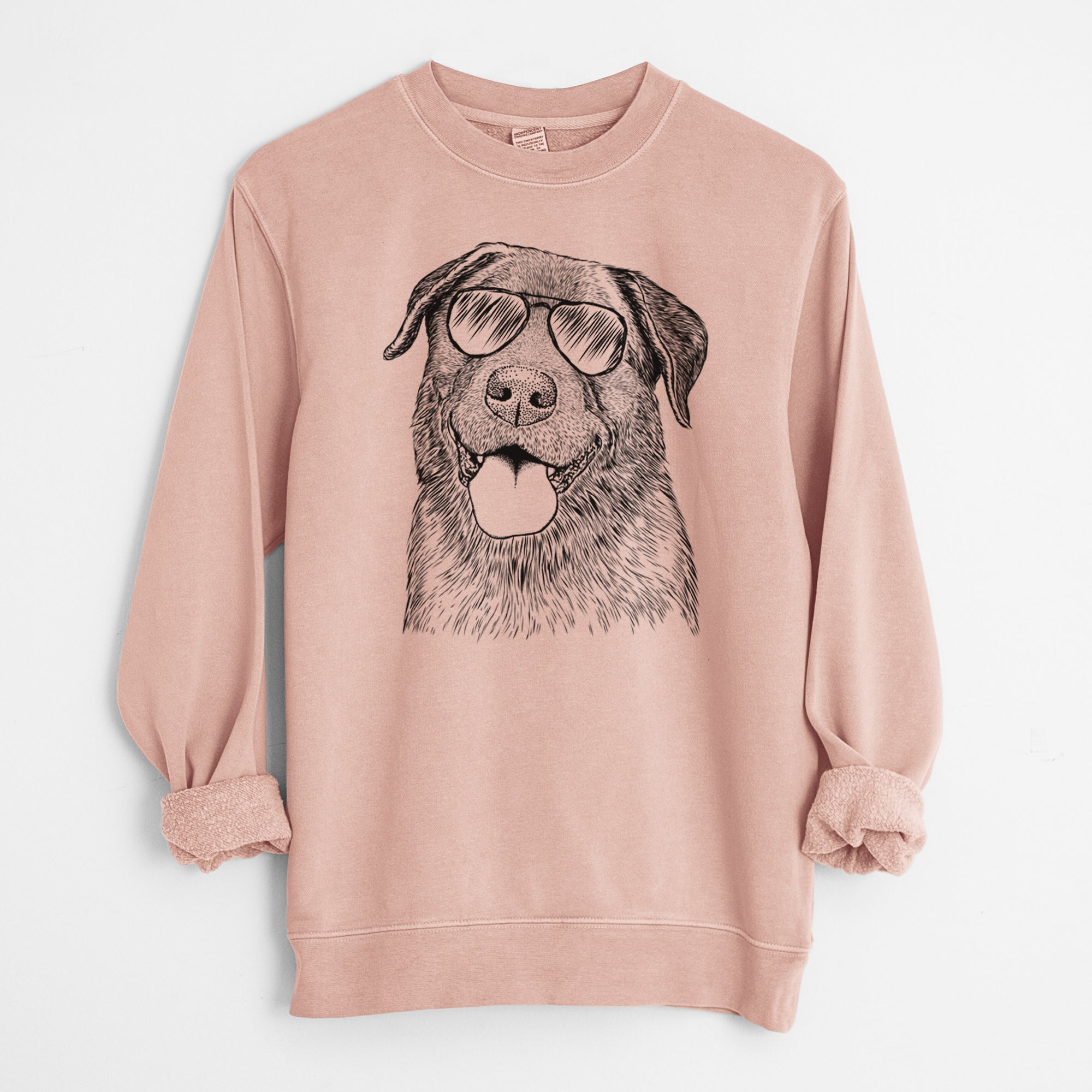 Aviator Gonzo the Chocolate Lab - Unisex Pigment Dyed Crew Sweatshirt