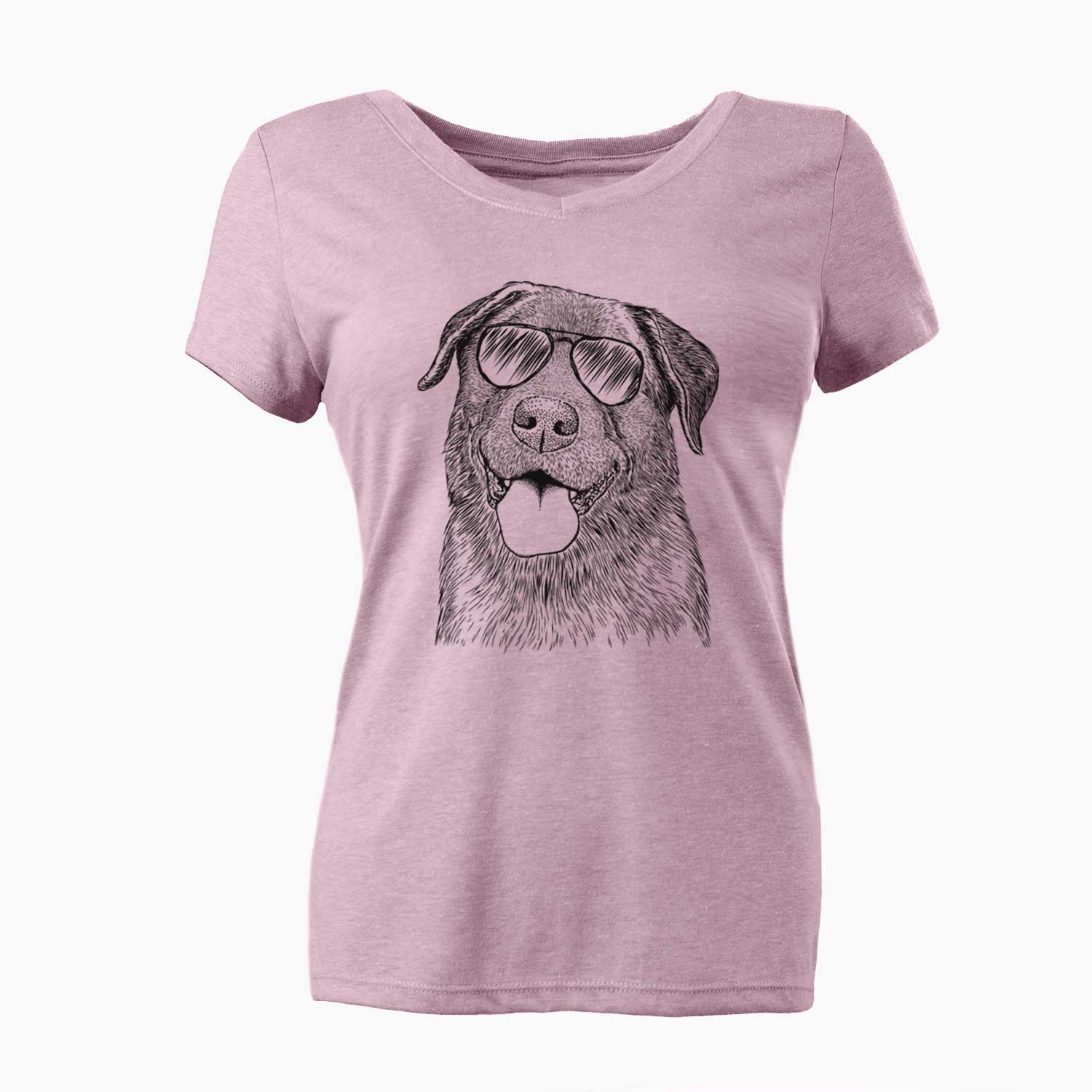 Aviator Gonzo the Chocolate Lab - Women's V-neck Shirt