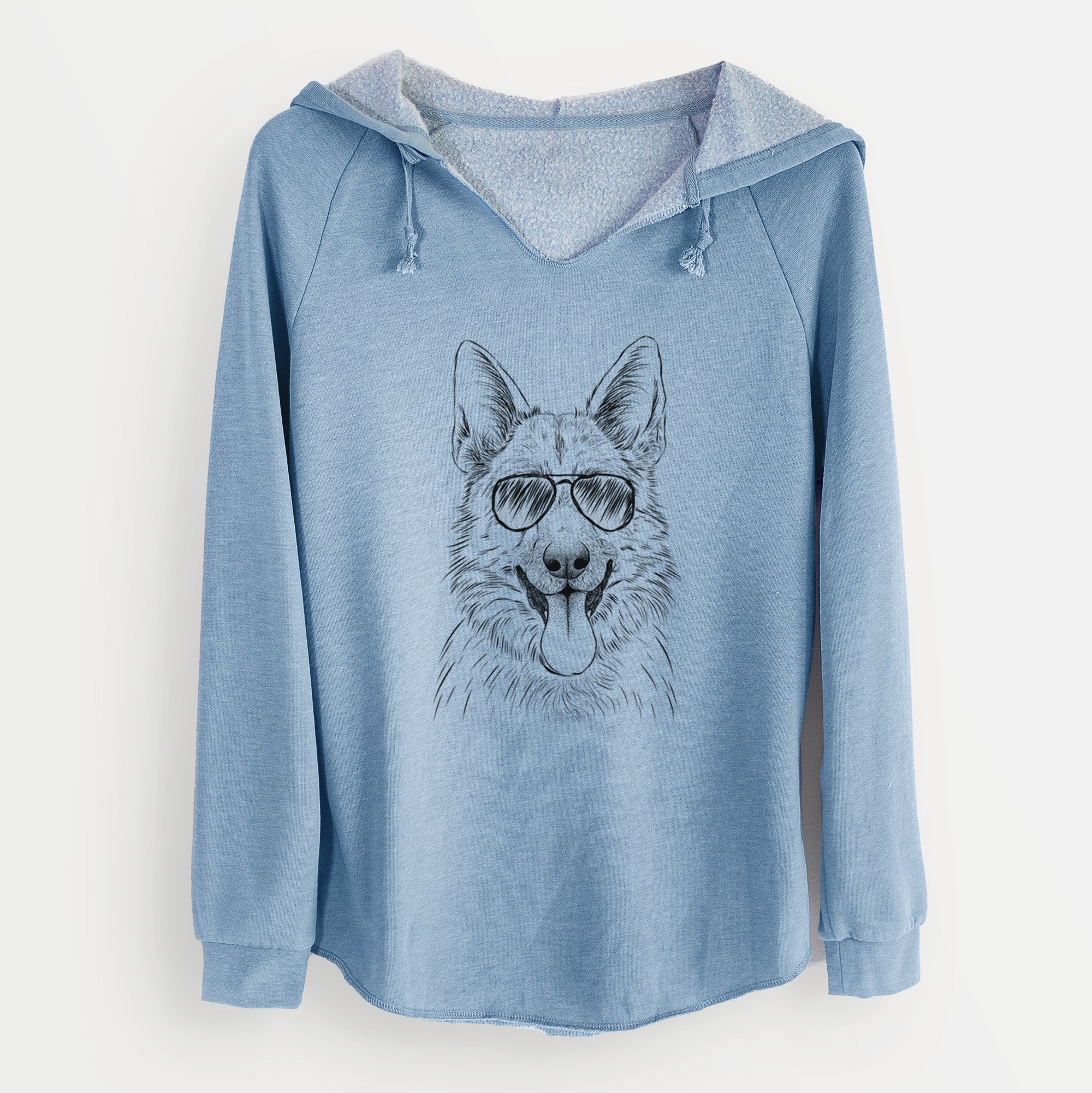 Aviator Grace the German Shepherd - Cali Wave Hooded Sweatshirt