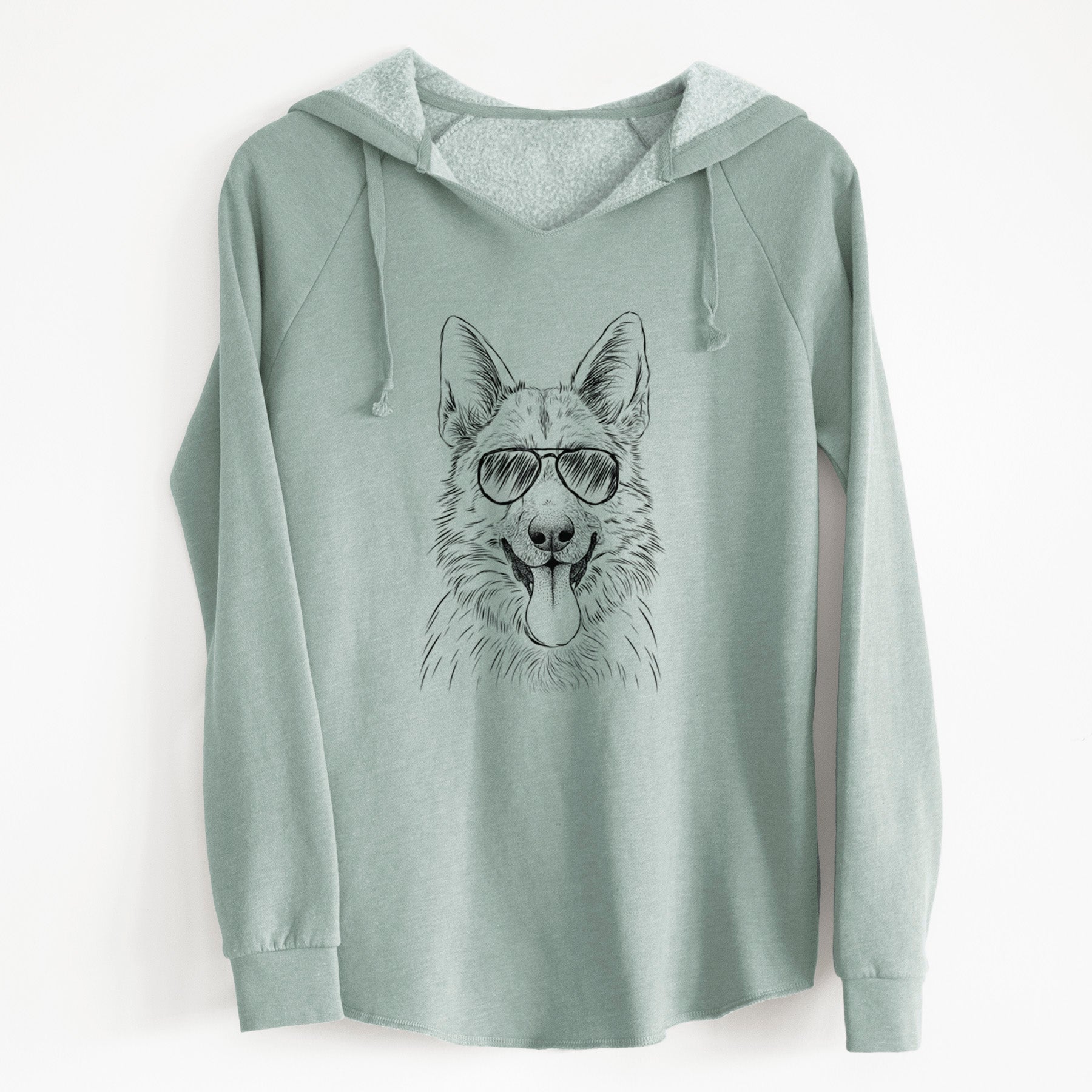 Aviator Grace the German Shepherd - Cali Wave Hooded Sweatshirt