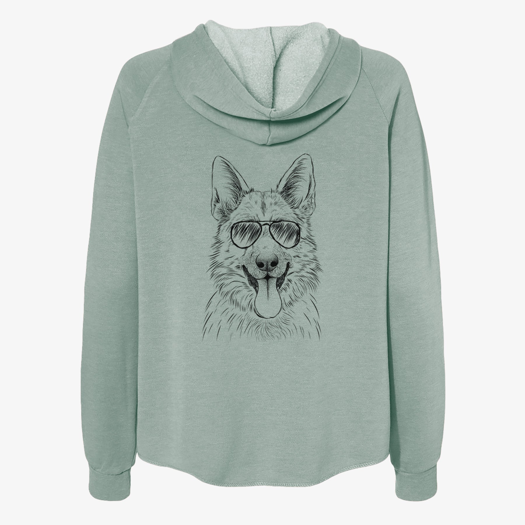 Grace the German Shepherd - Women's Cali Wave Zip-Up Sweatshirt