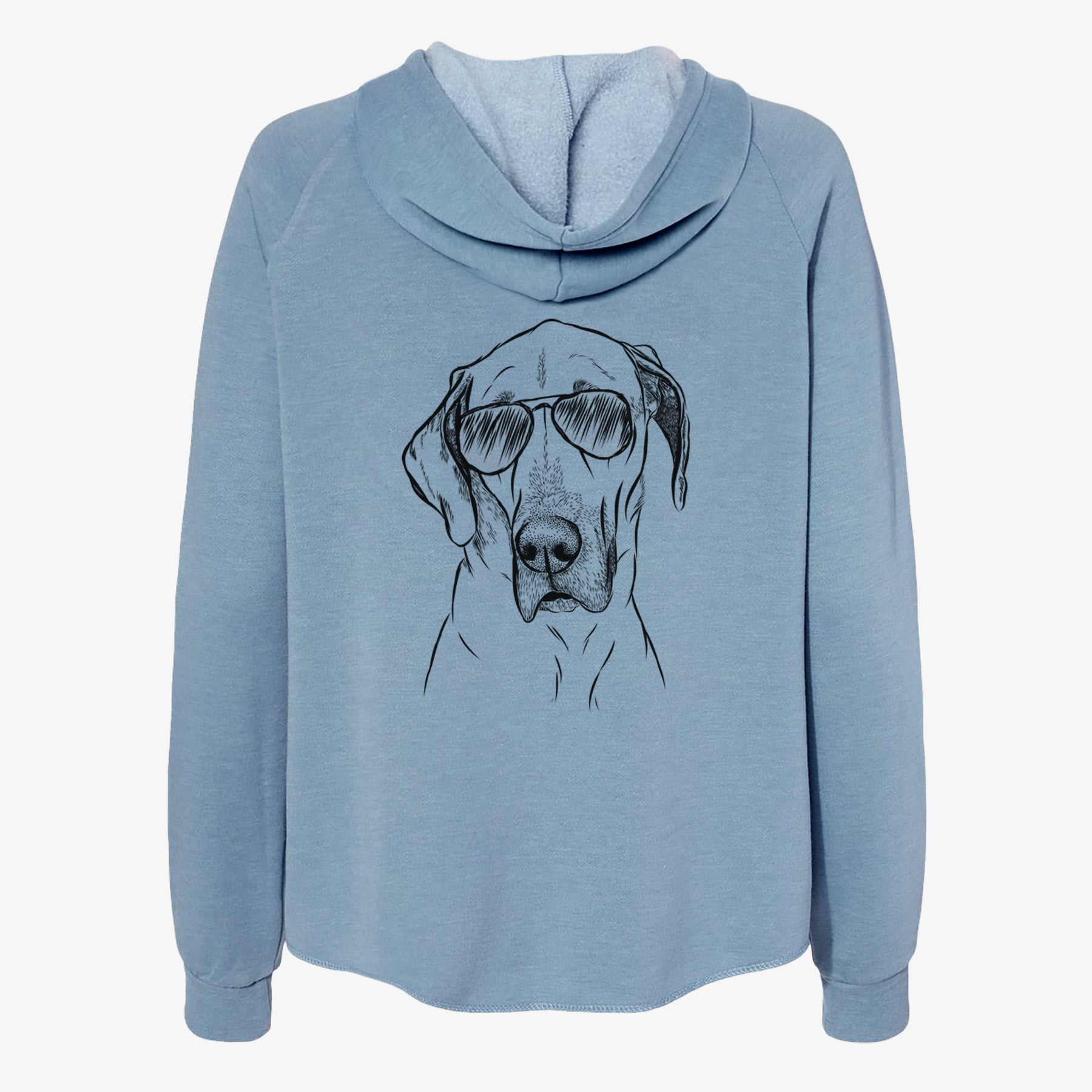 Gracie the Great Dane - Women's Cali Wave Zip-Up Sweatshirt