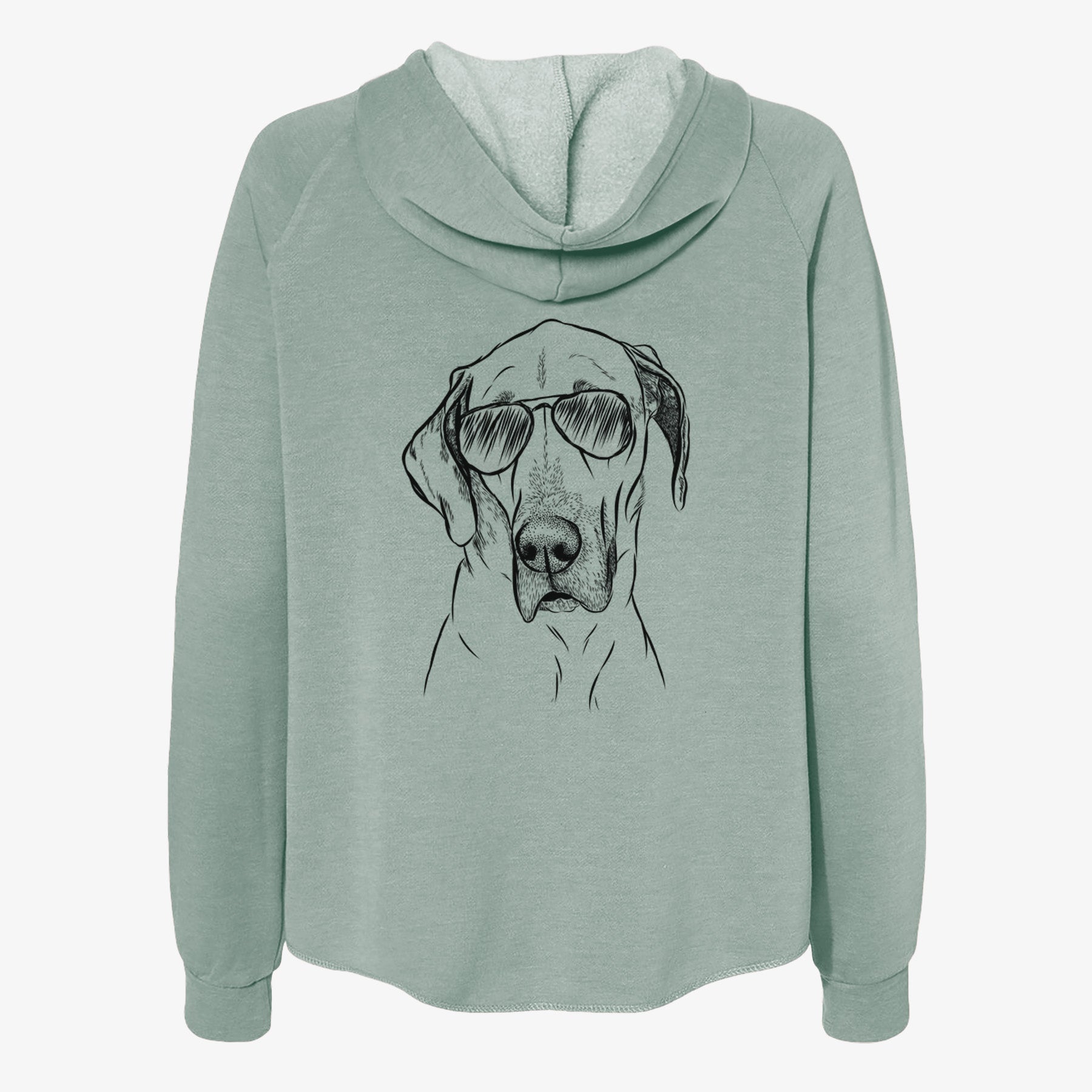 Gracie the Great Dane - Women's Cali Wave Zip-Up Sweatshirt