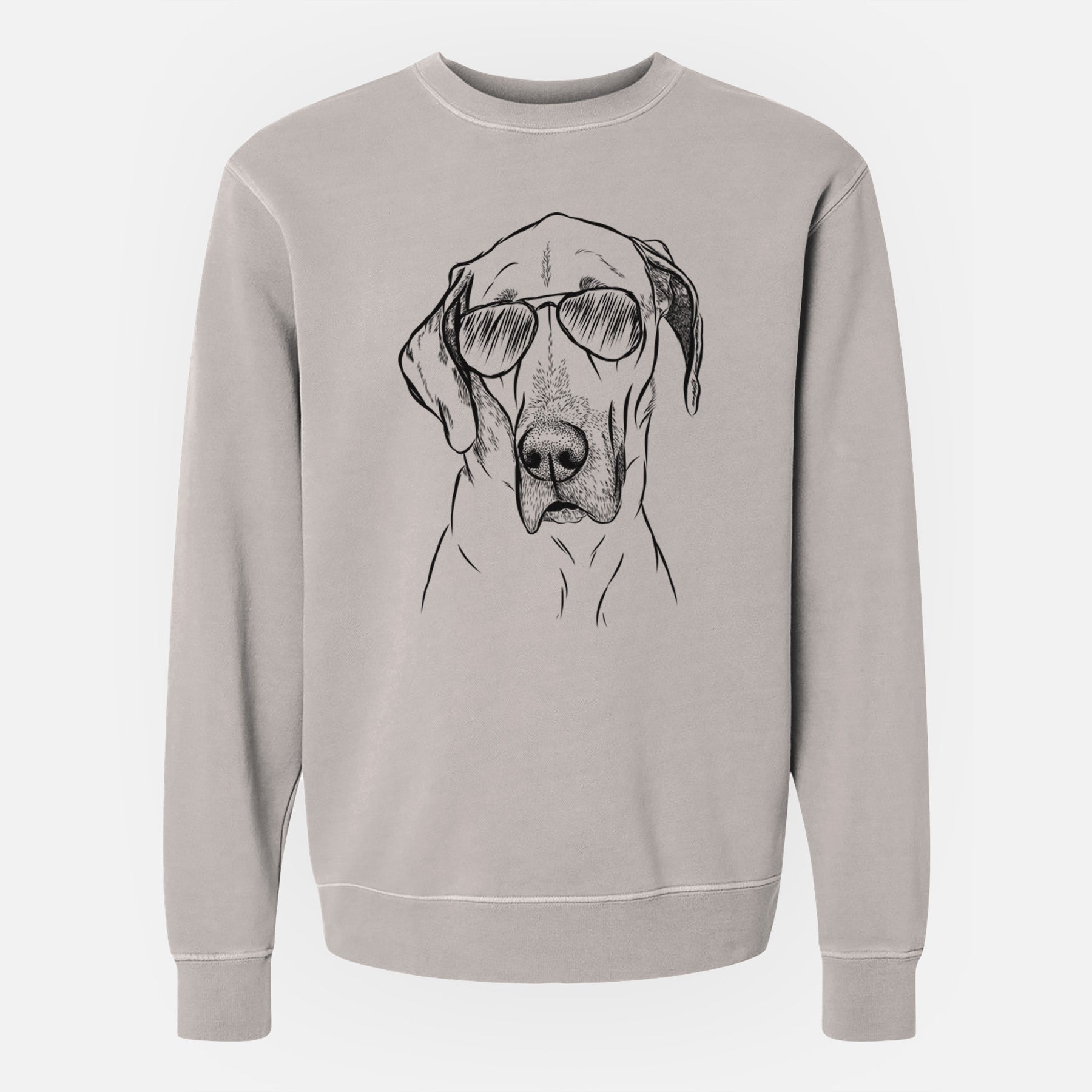 Aviator Gracie the Great Dane - Unisex Pigment Dyed Crew Sweatshirt