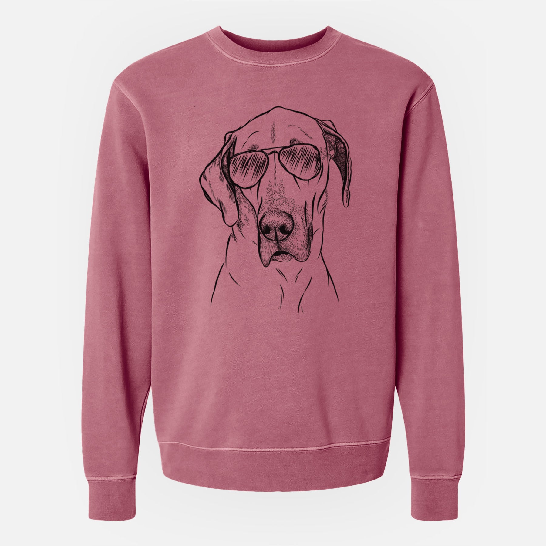 Aviator Gracie the Great Dane - Unisex Pigment Dyed Crew Sweatshirt