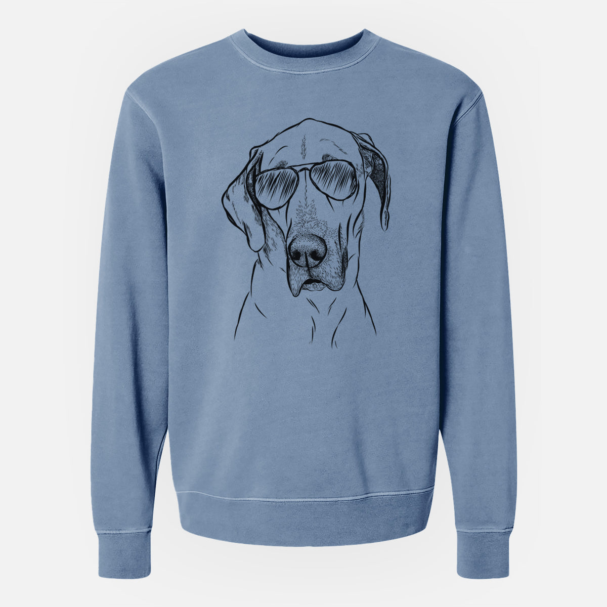 Aviator Gracie the Great Dane - Unisex Pigment Dyed Crew Sweatshirt