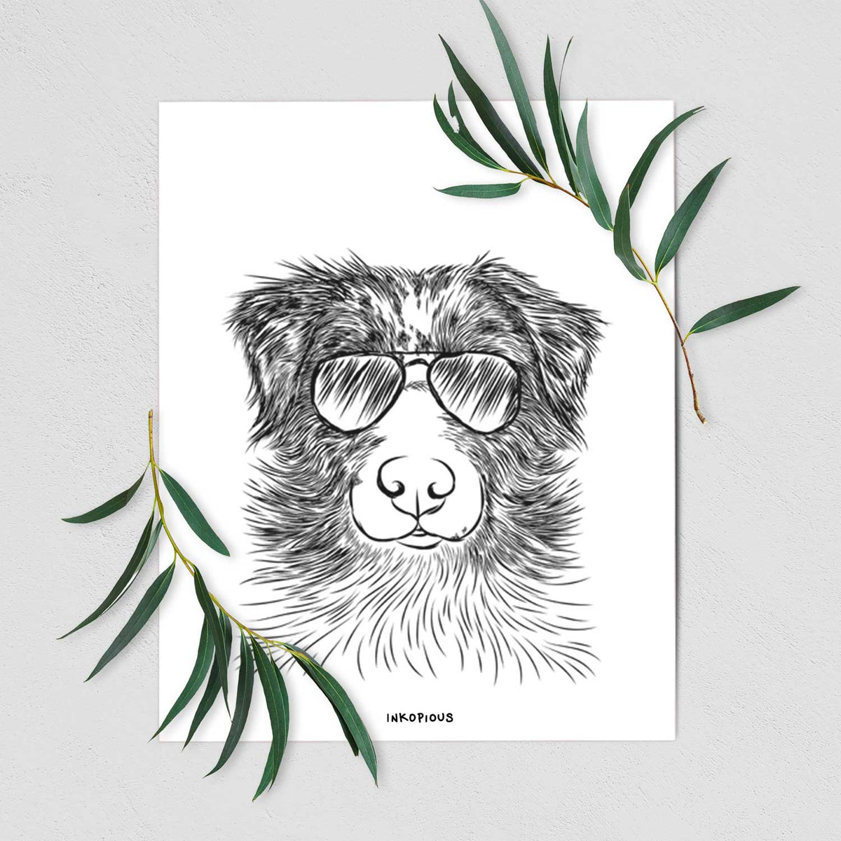 Gram the Australian Shepherd Art Print