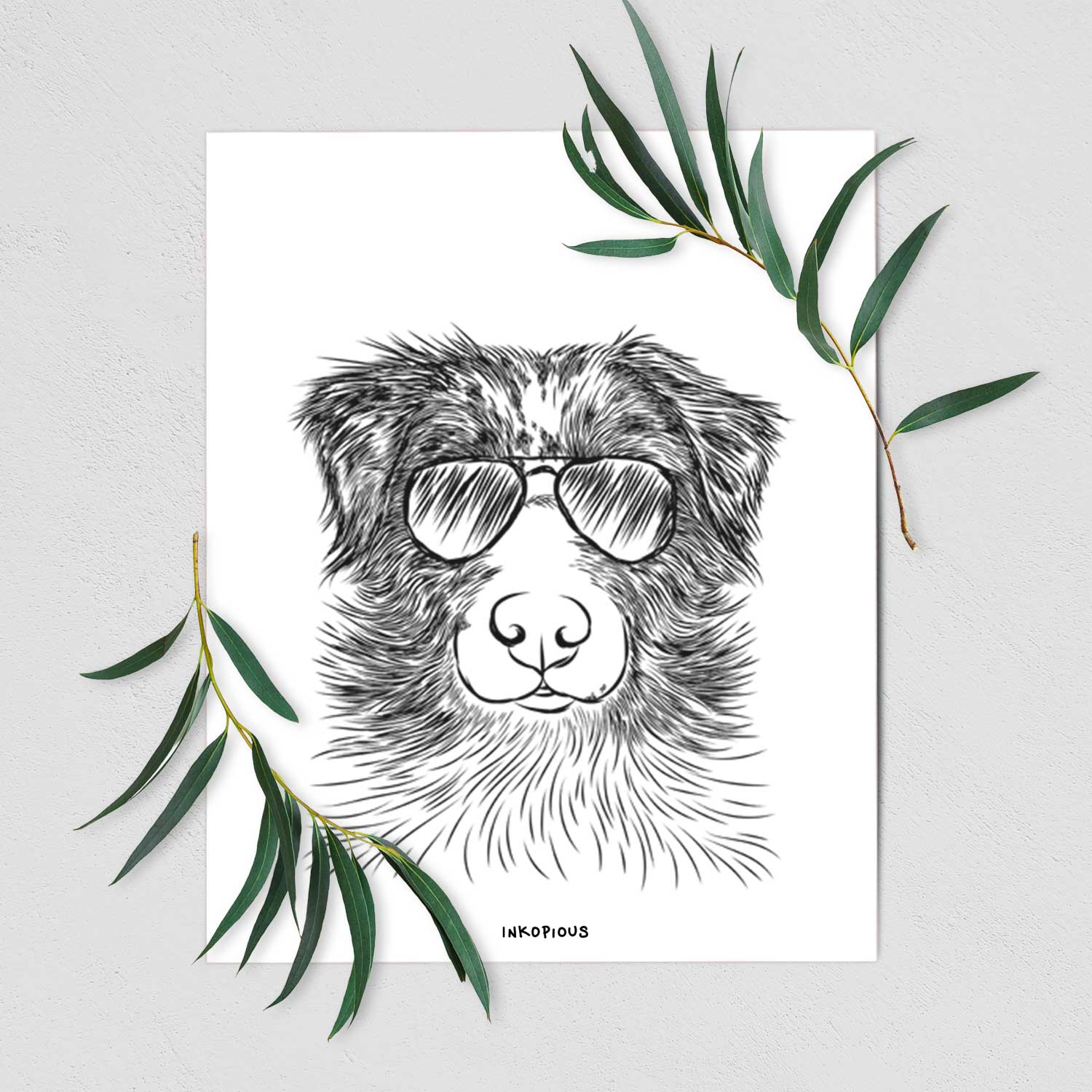 Gram the Australian Shepherd Art Print