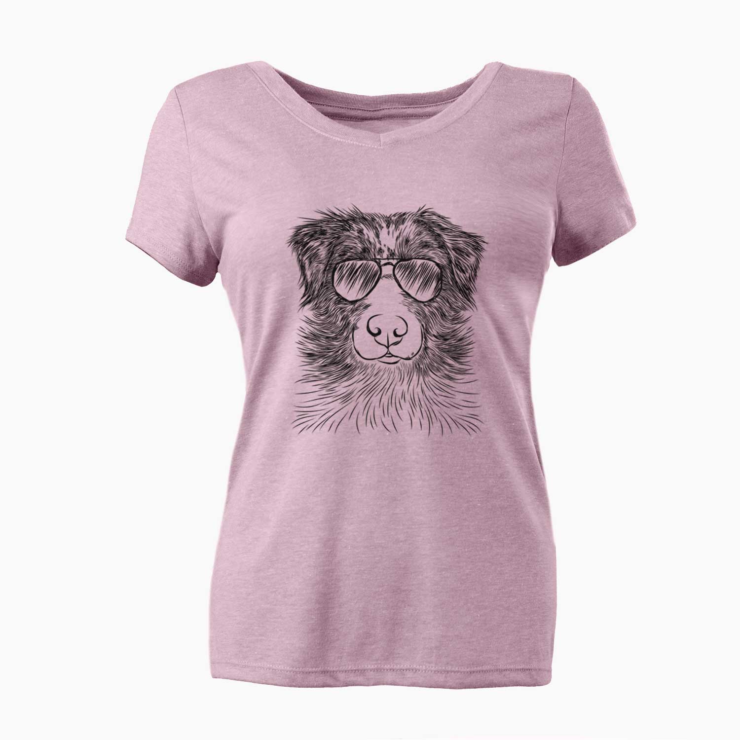 Aviator Gram the Australian Shepherd - Women's V-neck Shirt