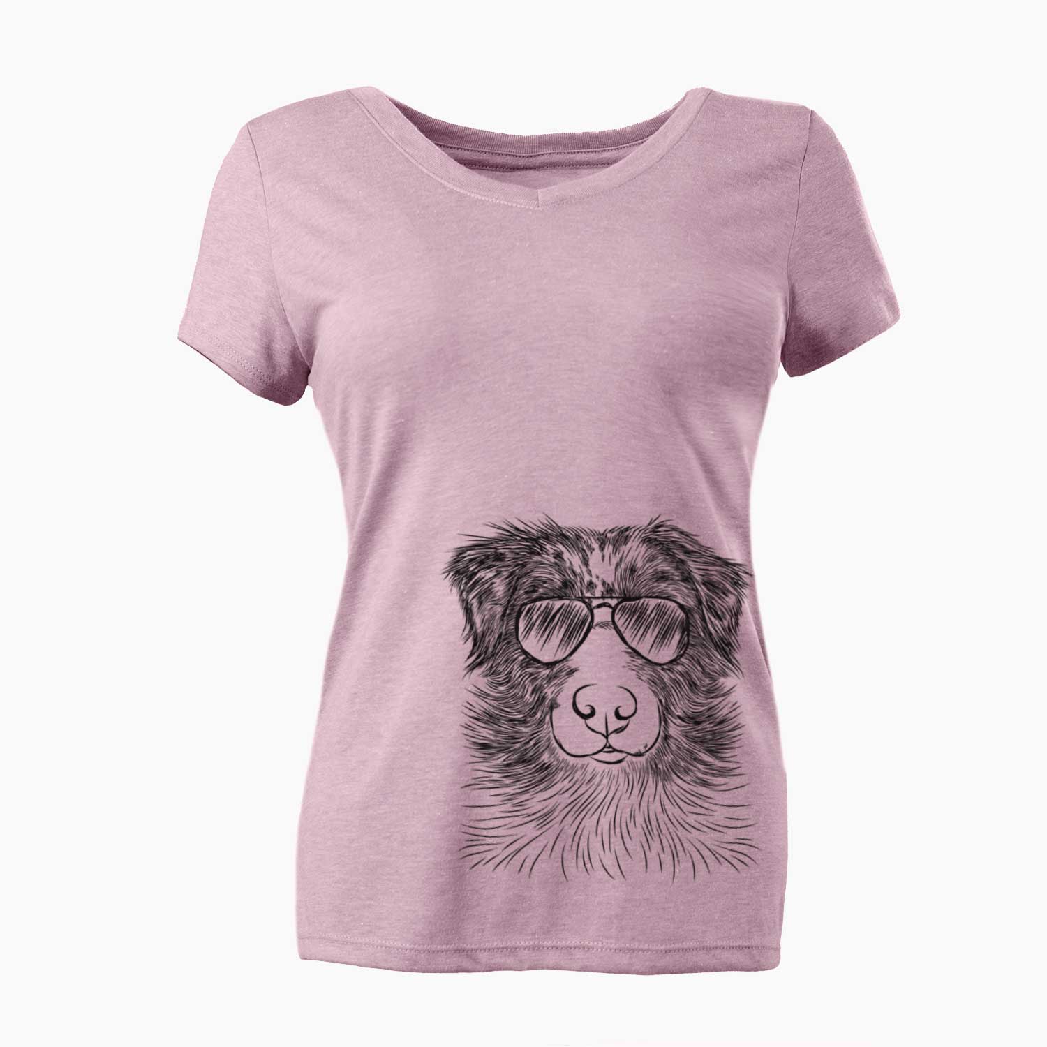 Aviator Gram the Australian Shepherd - Women's V-neck Shirt