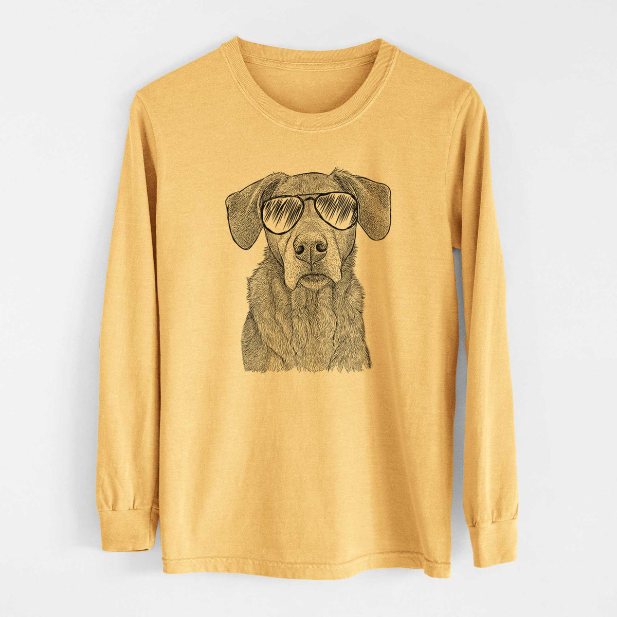 Aviators Gravy the Plott Hound Beagle Mix - Heavyweight 100% Cotton Long Sleeve
