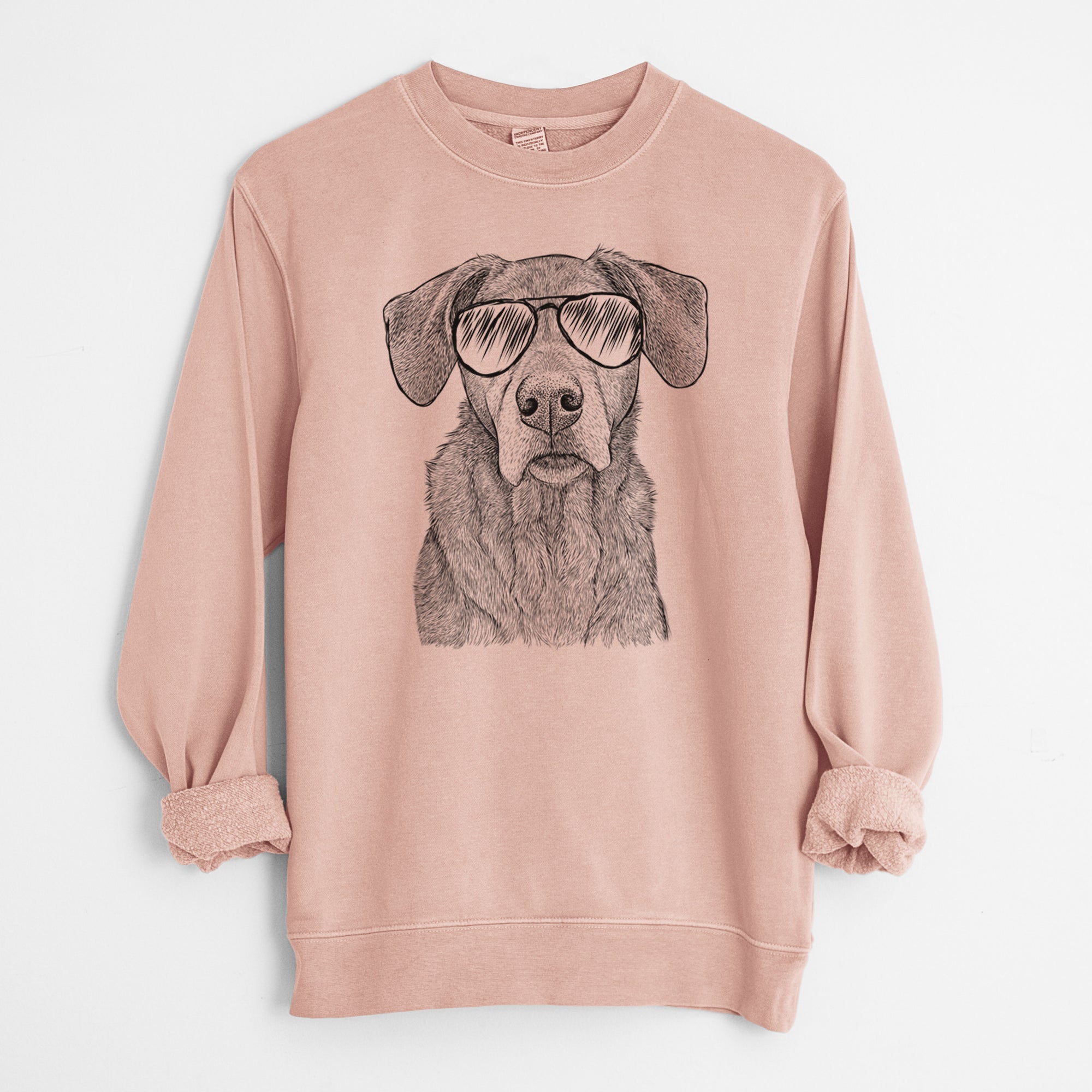 Aviator Gravy the Plott Hound Beagle Mix - Unisex Pigment Dyed Crew Sweatshirt