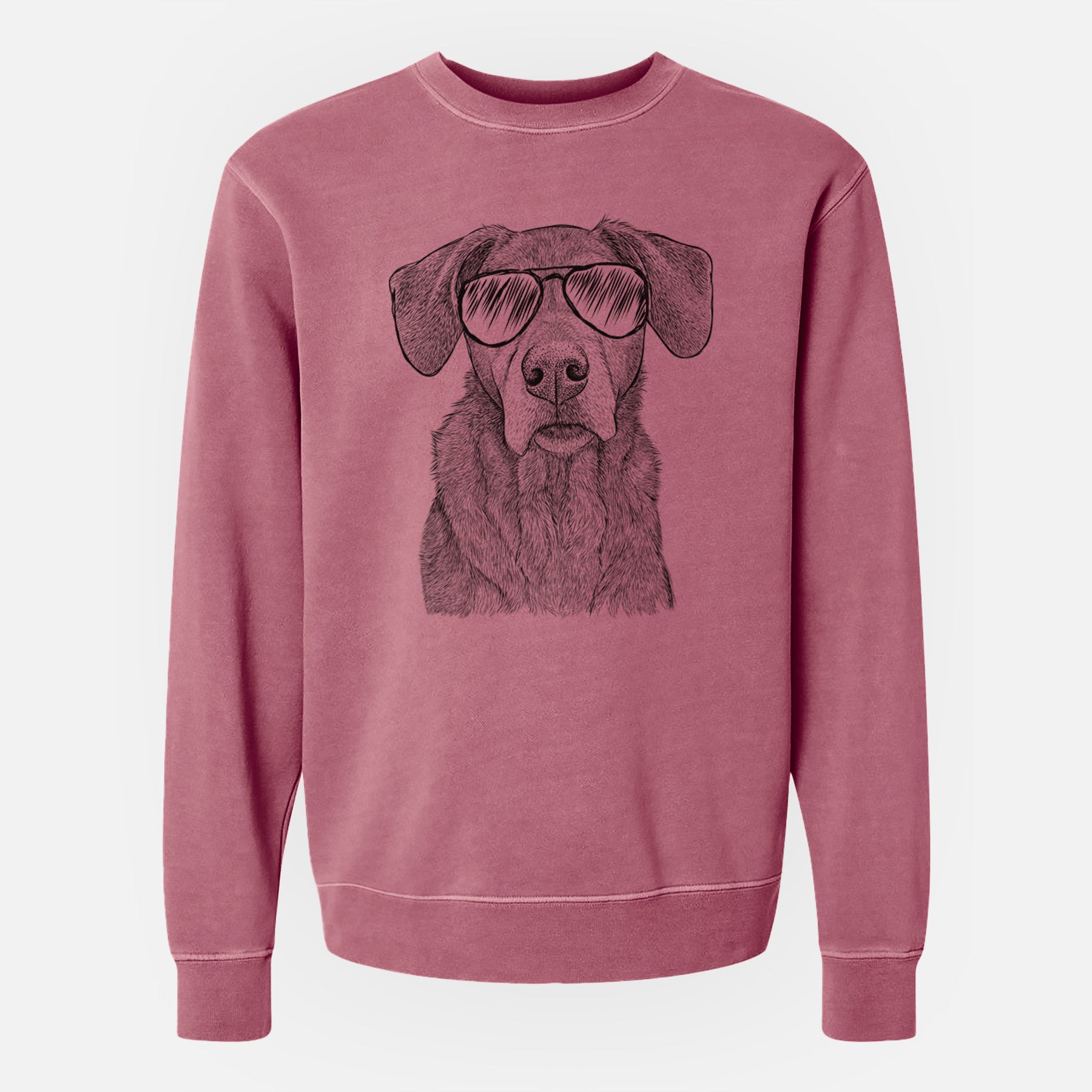 Aviator Gravy the Plott Hound Beagle Mix - Unisex Pigment Dyed Crew Sweatshirt