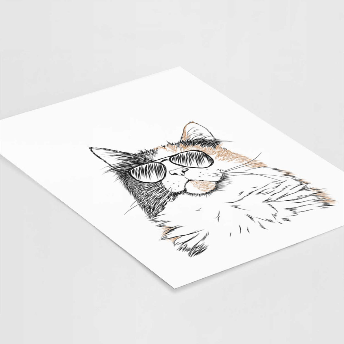 Greta the Calico Cat Art Print