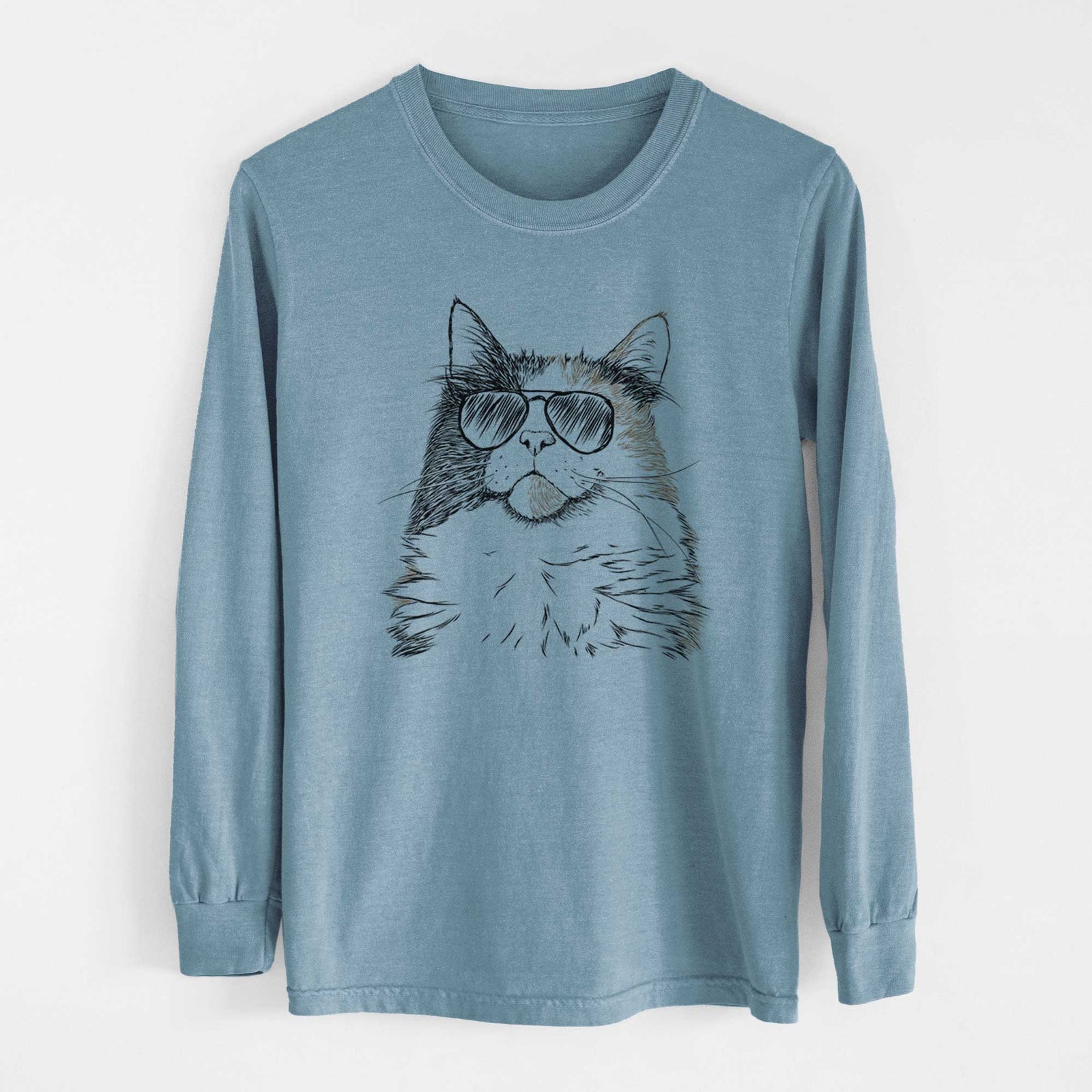 Aviators Greta the Calico Cat - Heavyweight 100% Cotton Long Sleeve