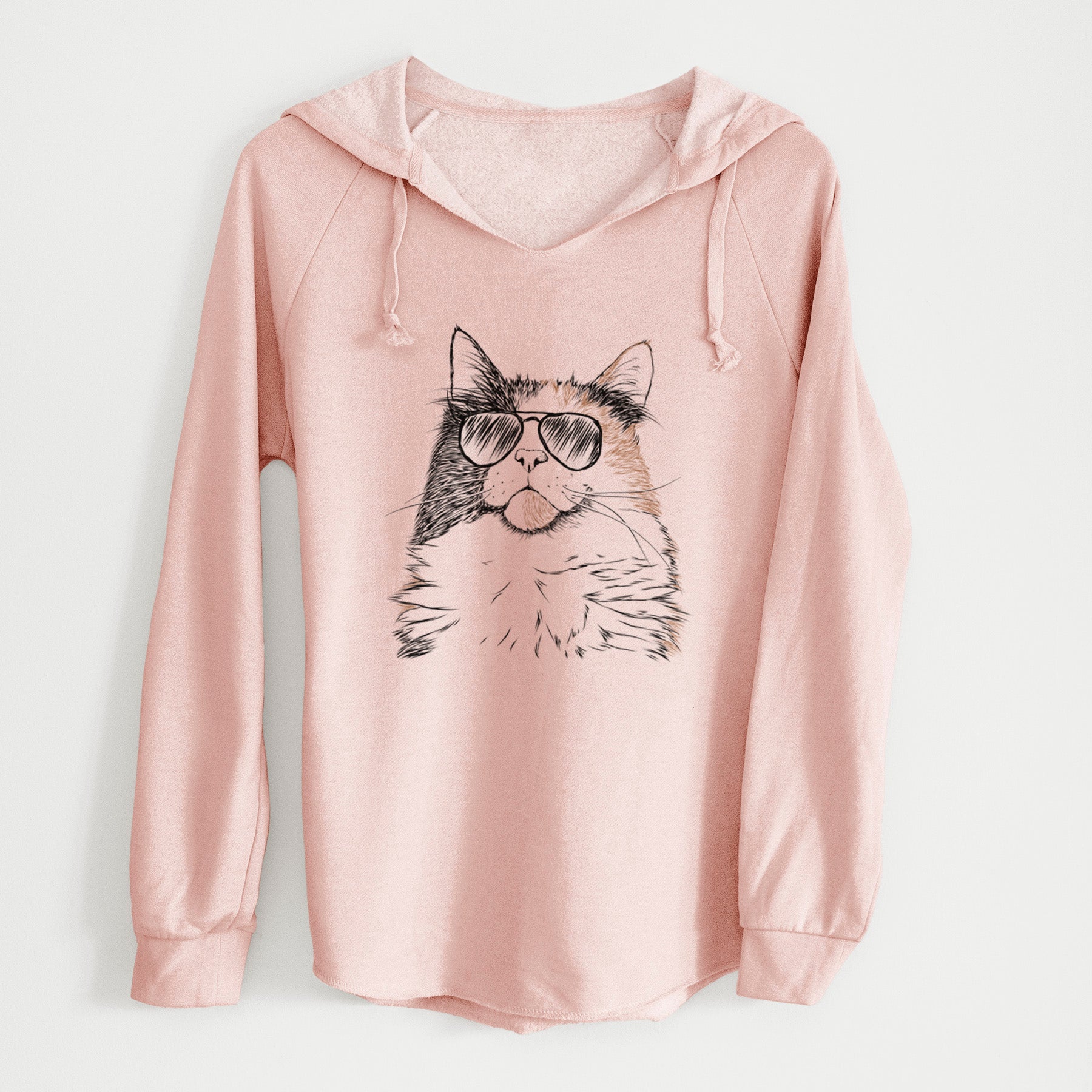 Aviator Greta the Calico Cat - Cali Wave Hooded Sweatshirt