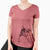 Aviator Greta the Calico Cat - Women's V-neck Shirt