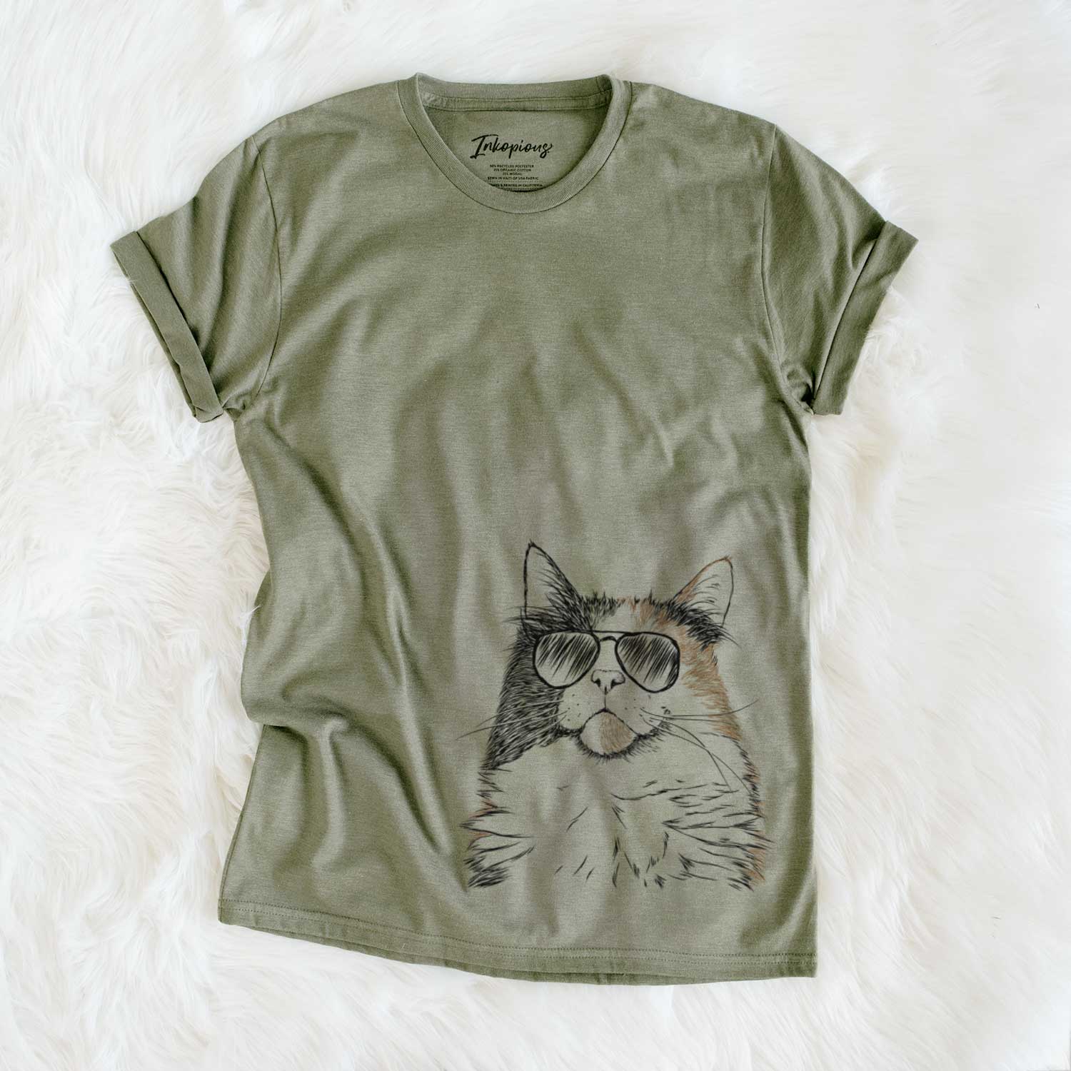 Aviator Greta the Calico Cat - Unisex Crewneck