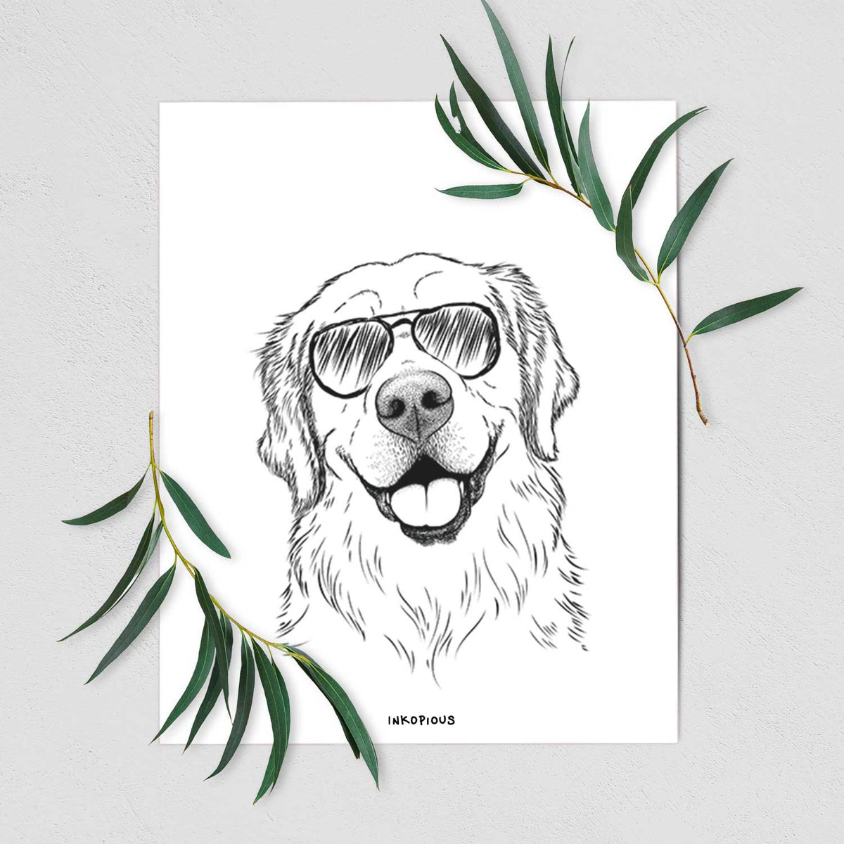 Griffin the Golden Retriever Art Print