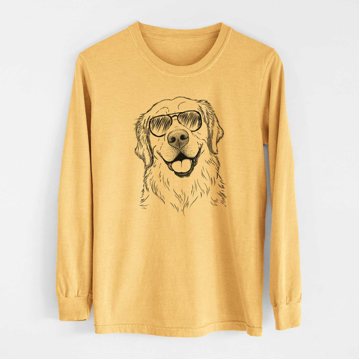 Aviators Griffin the Golden Retriever - Heavyweight 100% Cotton Long Sleeve