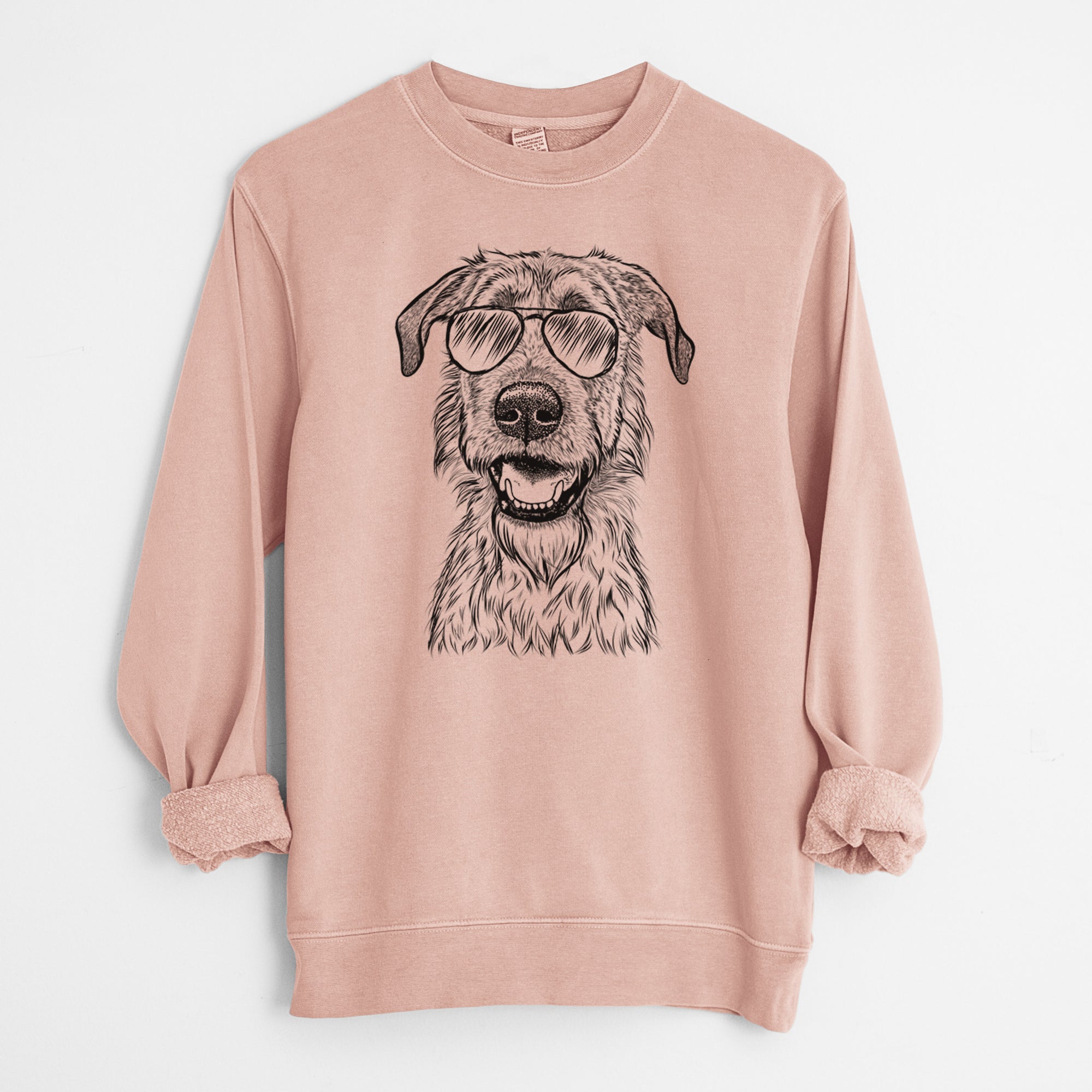 Aviator Griffin the Irish Wolfhound - Unisex Pigment Dyed Crew Sweatshirt