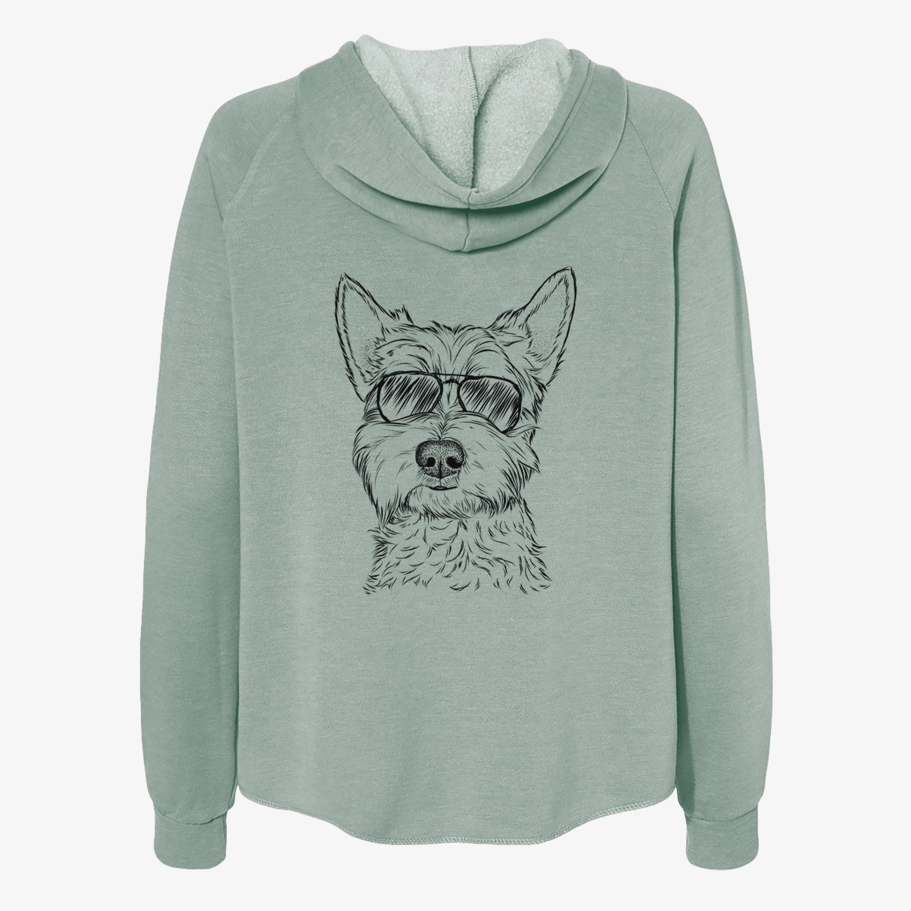 Grizel the West Highland Terrier - Women's Cali Wave Zip-Up Sweatshirt