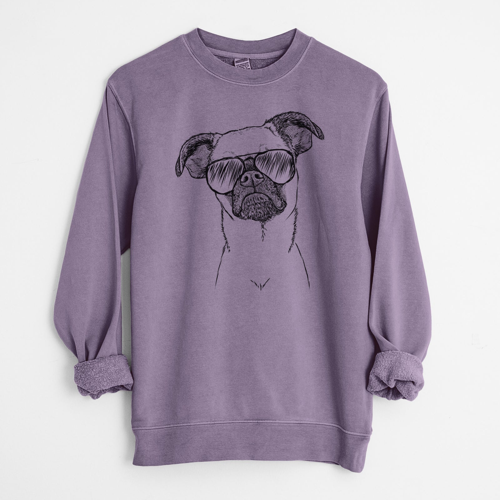 Aviator Groot the Brussels Griffon - Unisex Pigment Dyed Crew Sweatshirt