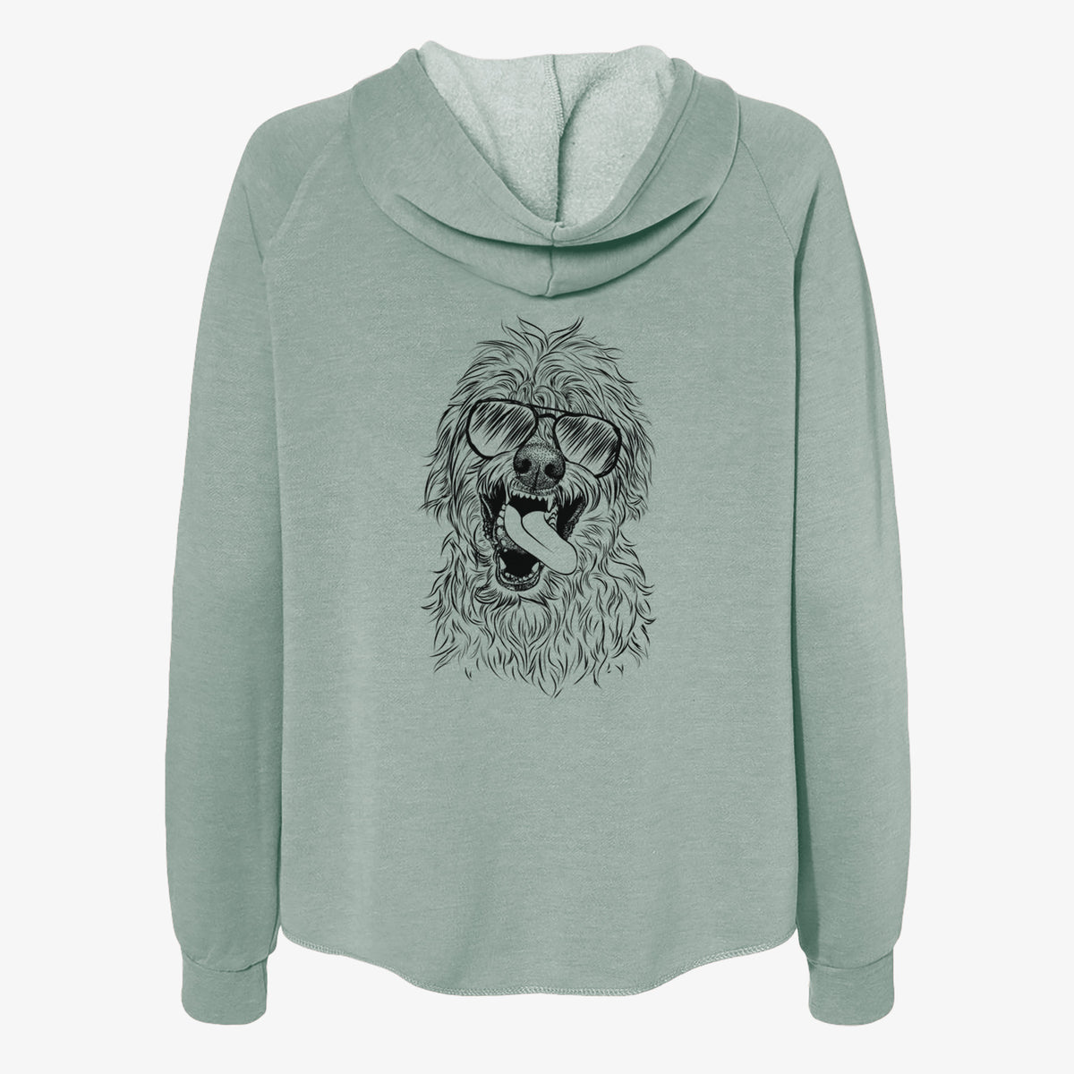 Groot the Irish Wolfhound - Women's Cali Wave Zip-Up Sweatshirt