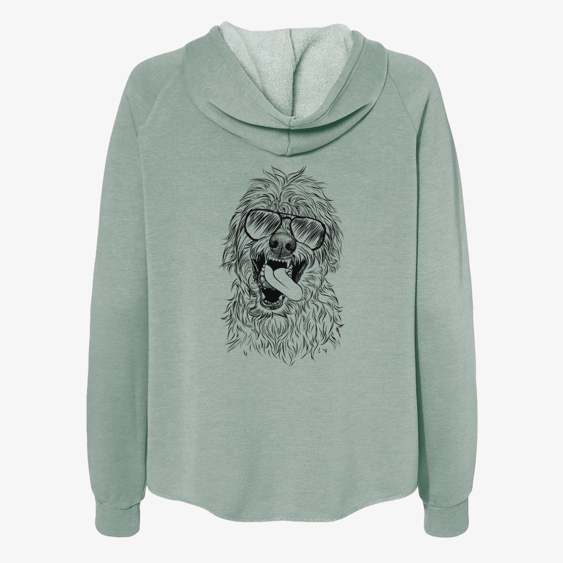 Groot the Irish Wolfhound - Women's Cali Wave Zip-Up Sweatshirt