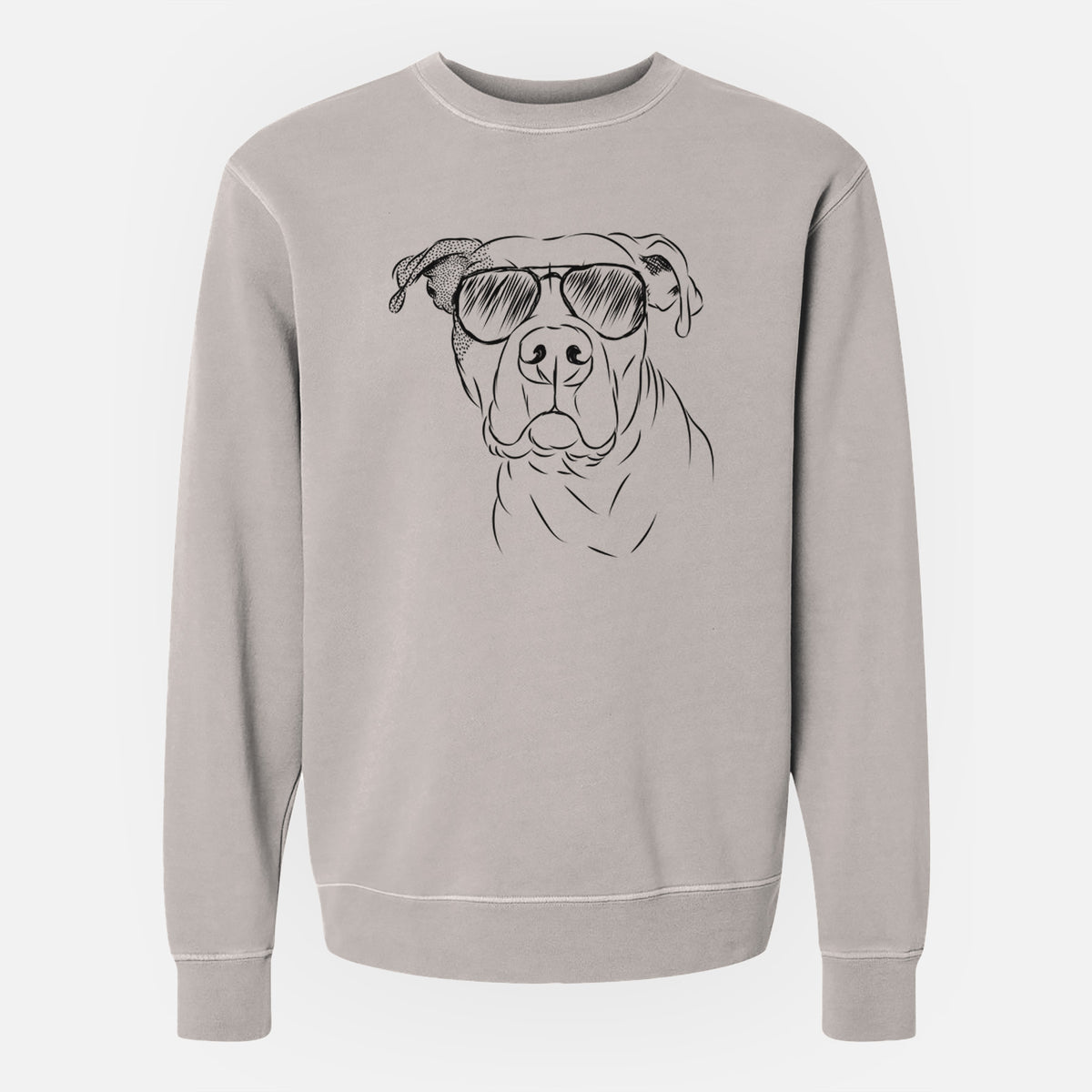 Aviator Gummy the Pitbull - Unisex Pigment Dyed Crew Sweatshirt