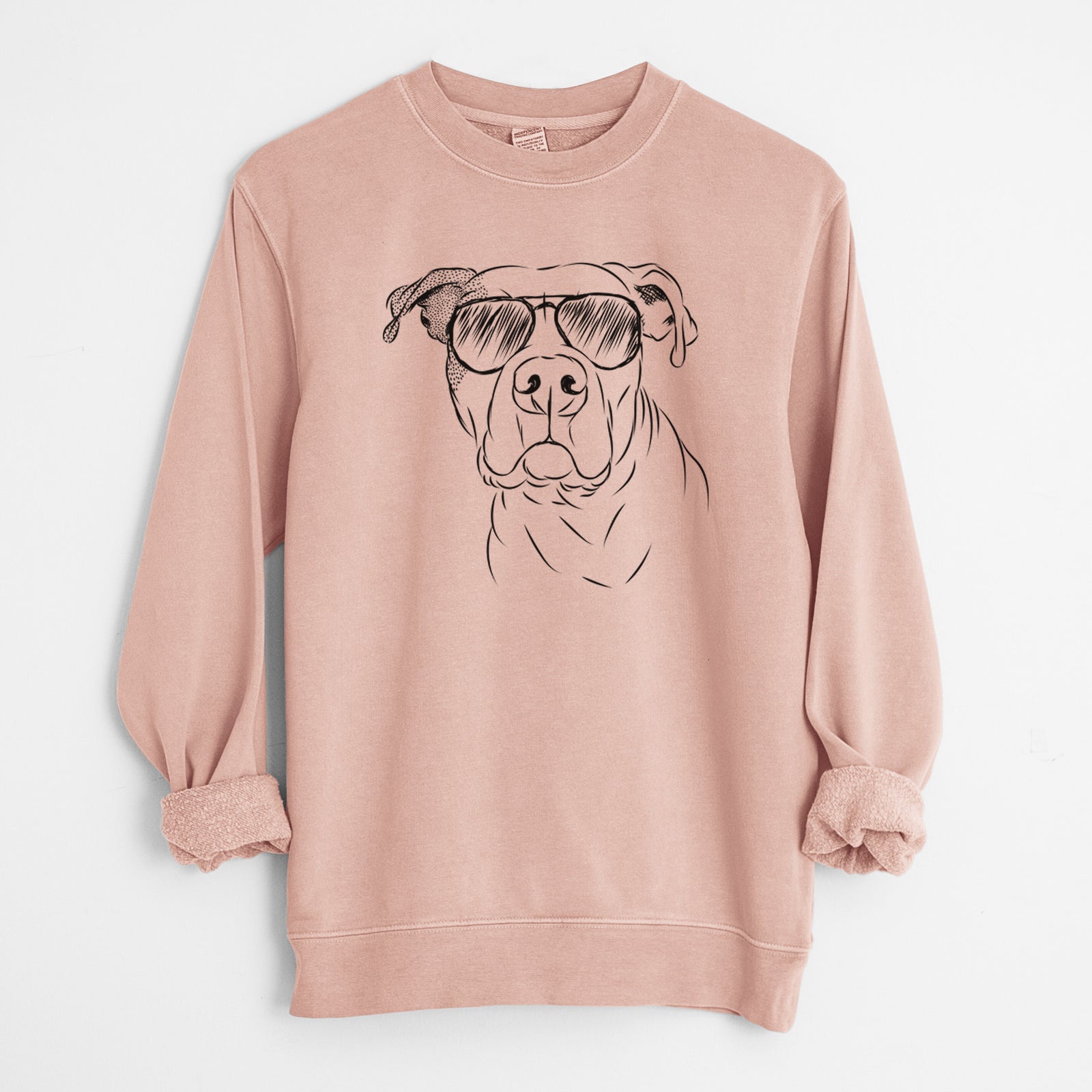 Aviator Gummy the Pitbull - Unisex Pigment Dyed Crew Sweatshirt