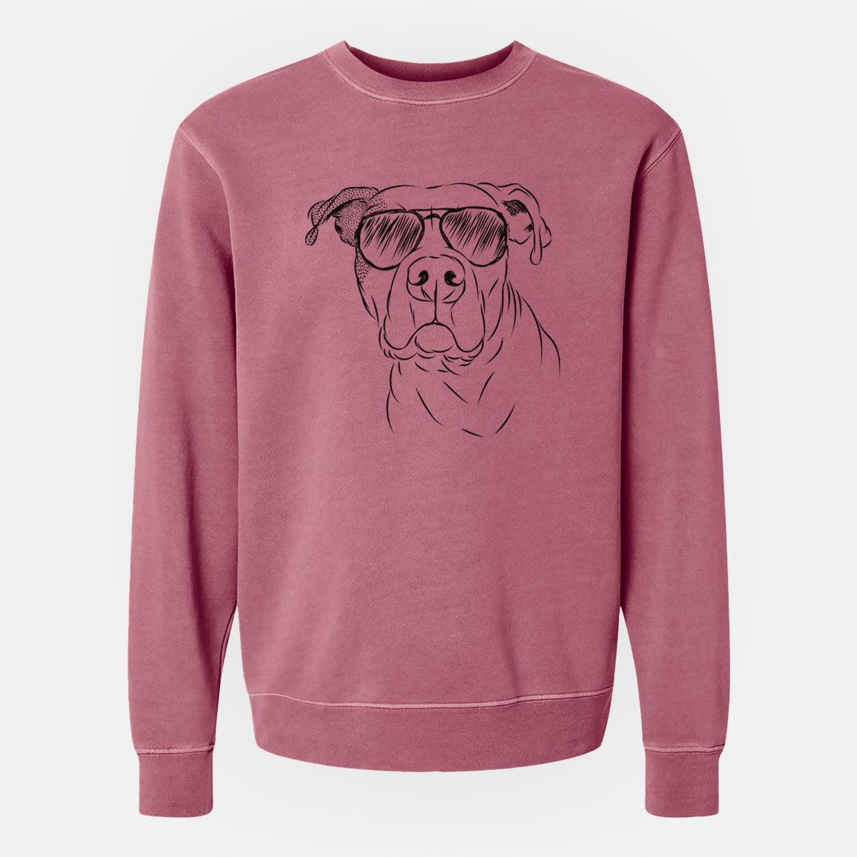 Aviator Gummy the Pitbull - Unisex Pigment Dyed Crew Sweatshirt