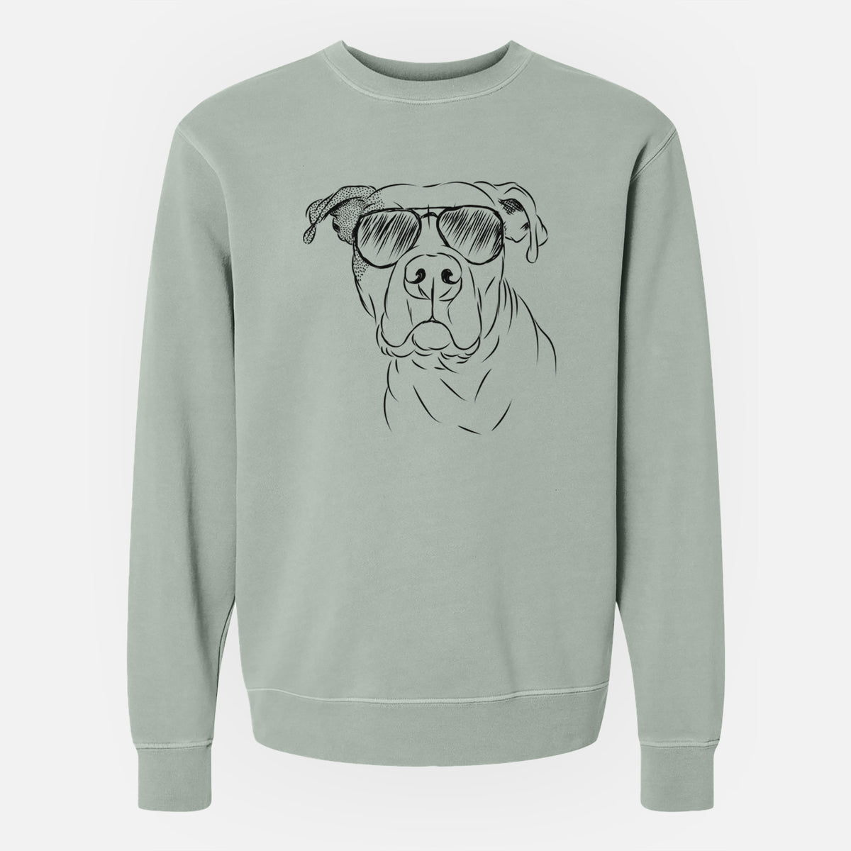 Aviator Gummy the Pitbull - Unisex Pigment Dyed Crew Sweatshirt