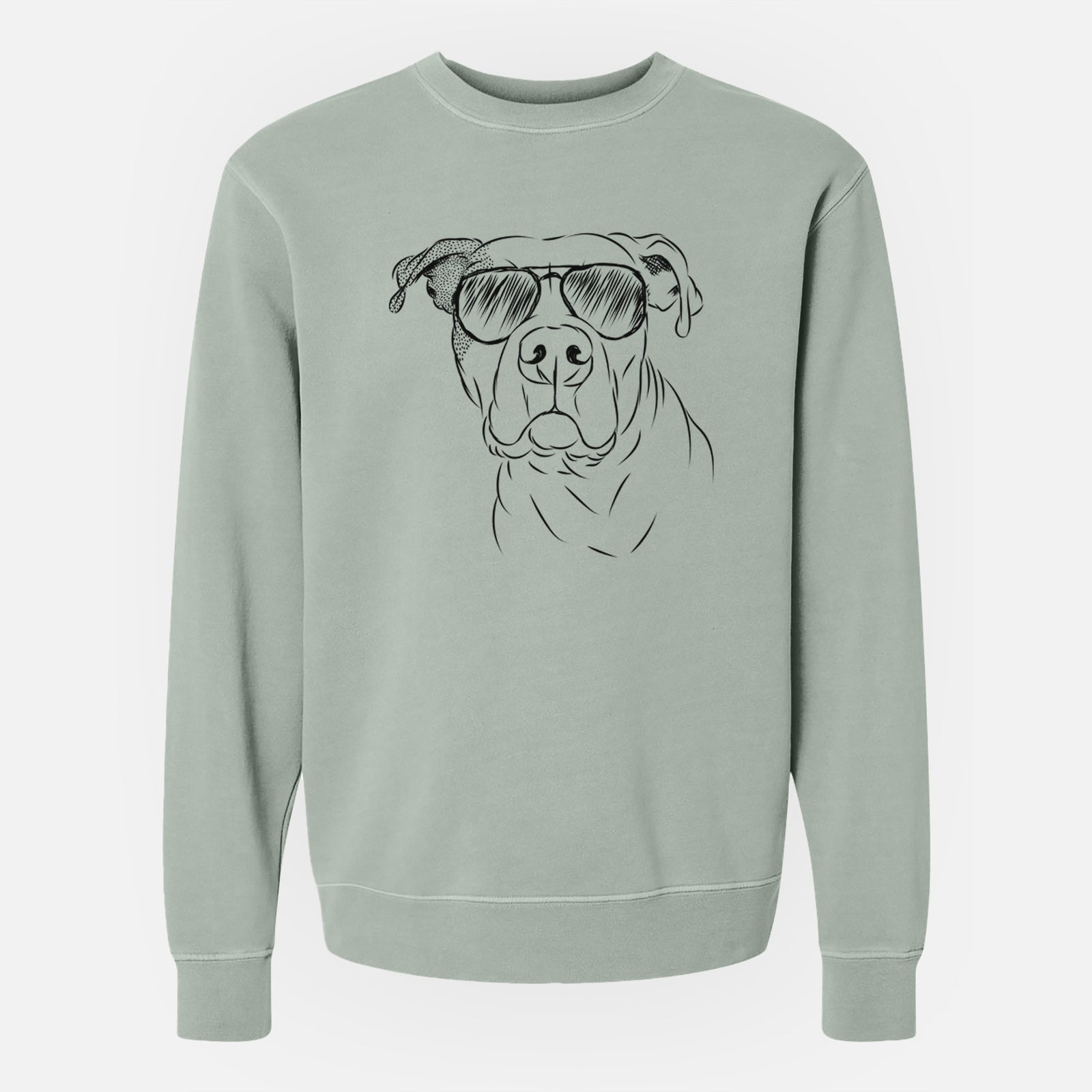 Aviator Gummy the Pitbull - Unisex Pigment Dyed Crew Sweatshirt