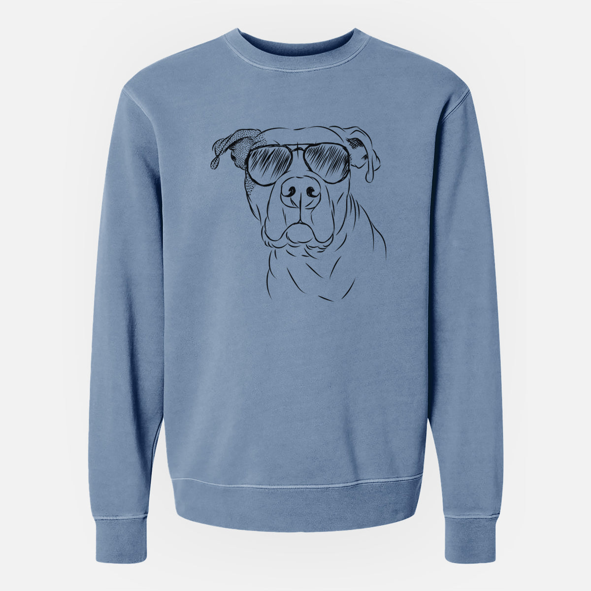 Aviator Gummy the Pitbull - Unisex Pigment Dyed Crew Sweatshirt