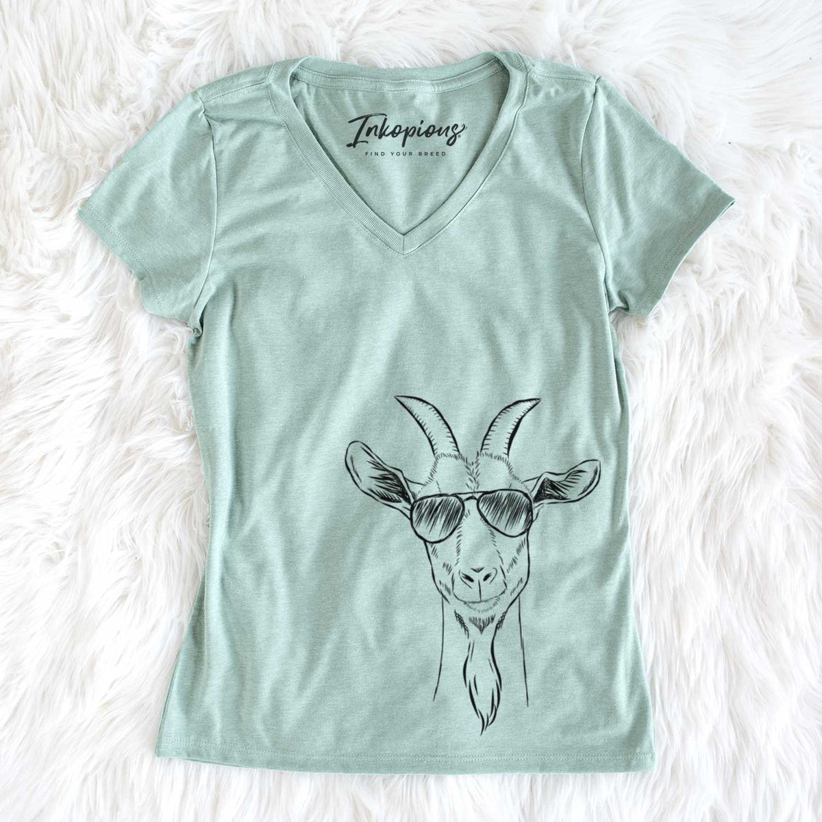 Aviator Gunnar the Goat - Women's V-neck Shirt