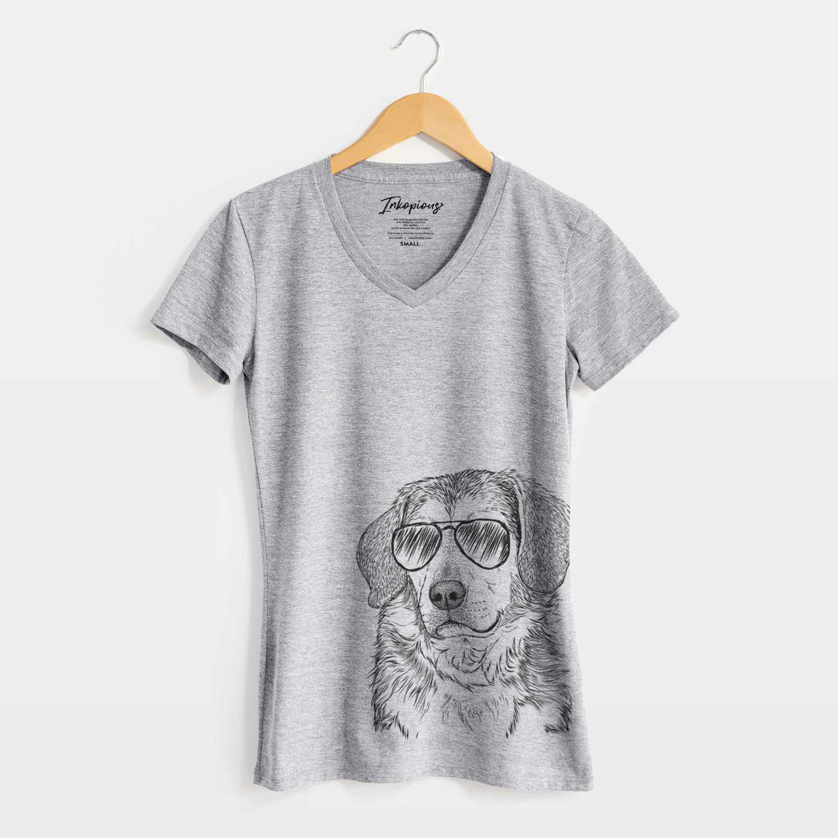 Aviator Gunner the Beagle Mix - Women&#39;s V-neck Shirt