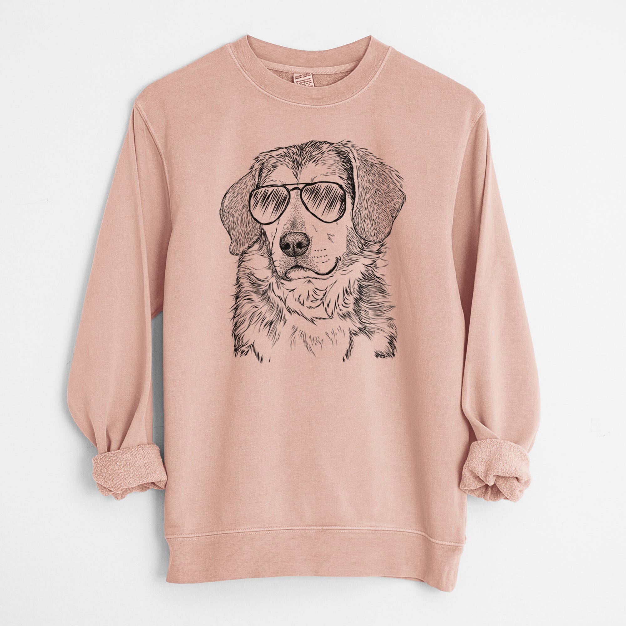 Aviator Gunner the Beagle Mix - Unisex Pigment Dyed Crew Sweatshirt