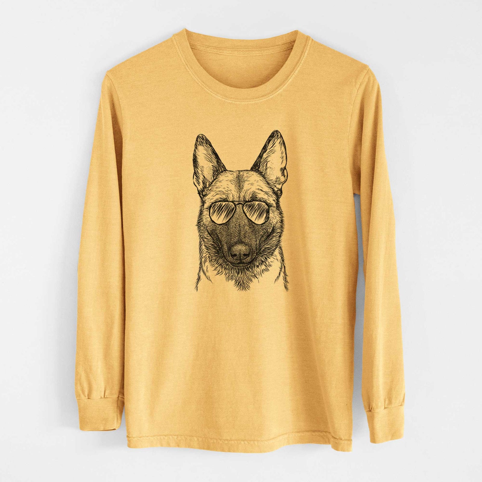 Aviators Gunther the Belgian Malinois - Heavyweight 100% Cotton Long Sleeve