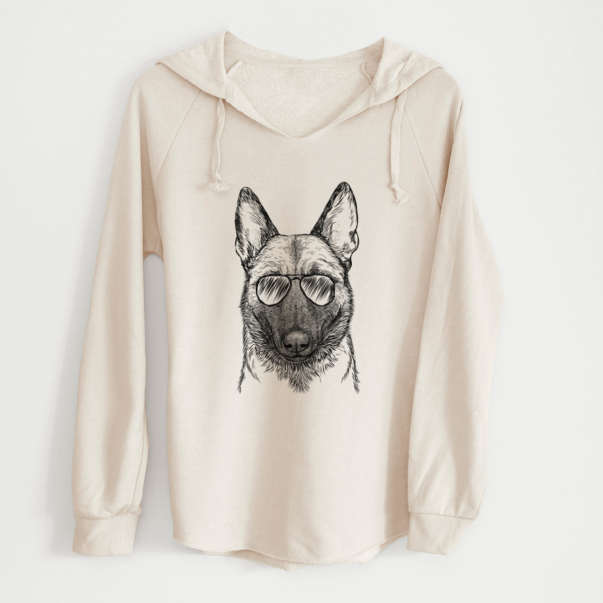 Aviator Gunther the Belgian Malinois - Cali Wave Hooded Sweatshirt
