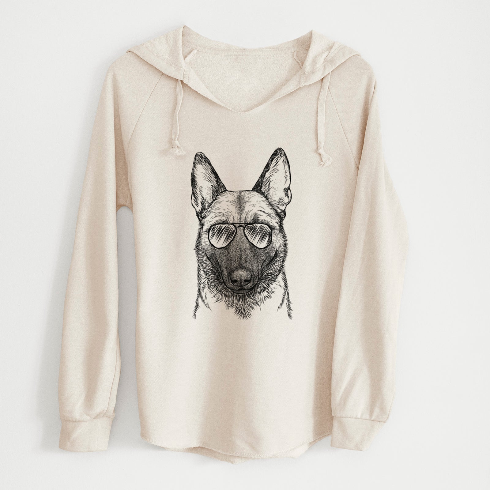 Aviator Gunther the Belgian Malinois - Cali Wave Hooded Sweatshirt